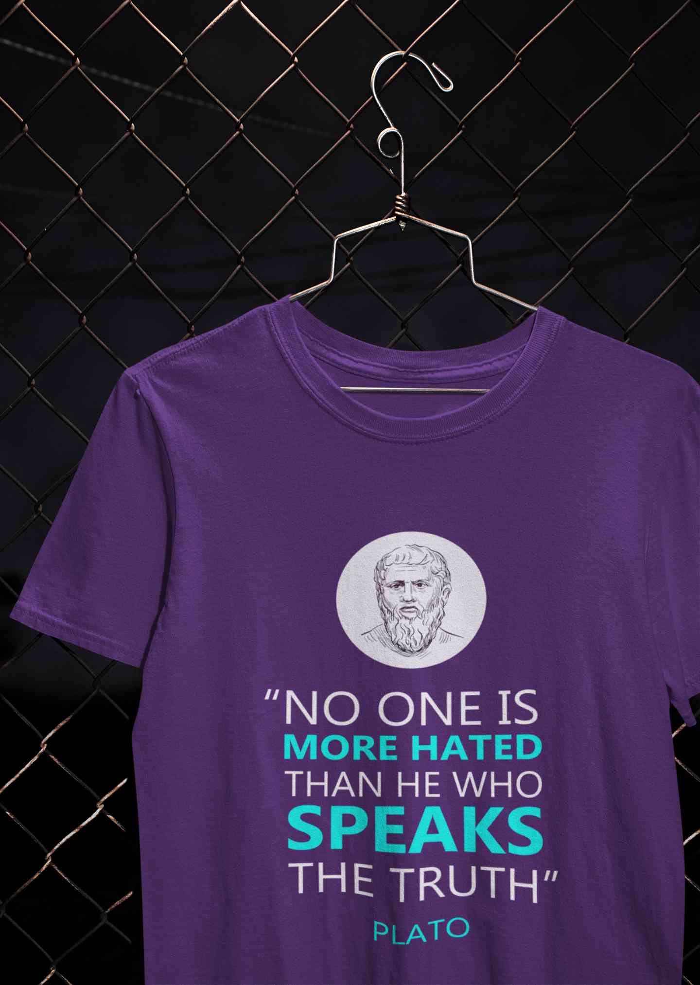 Plato Quote Mens Half Sleeves T-shirt- FunkyTeesClub