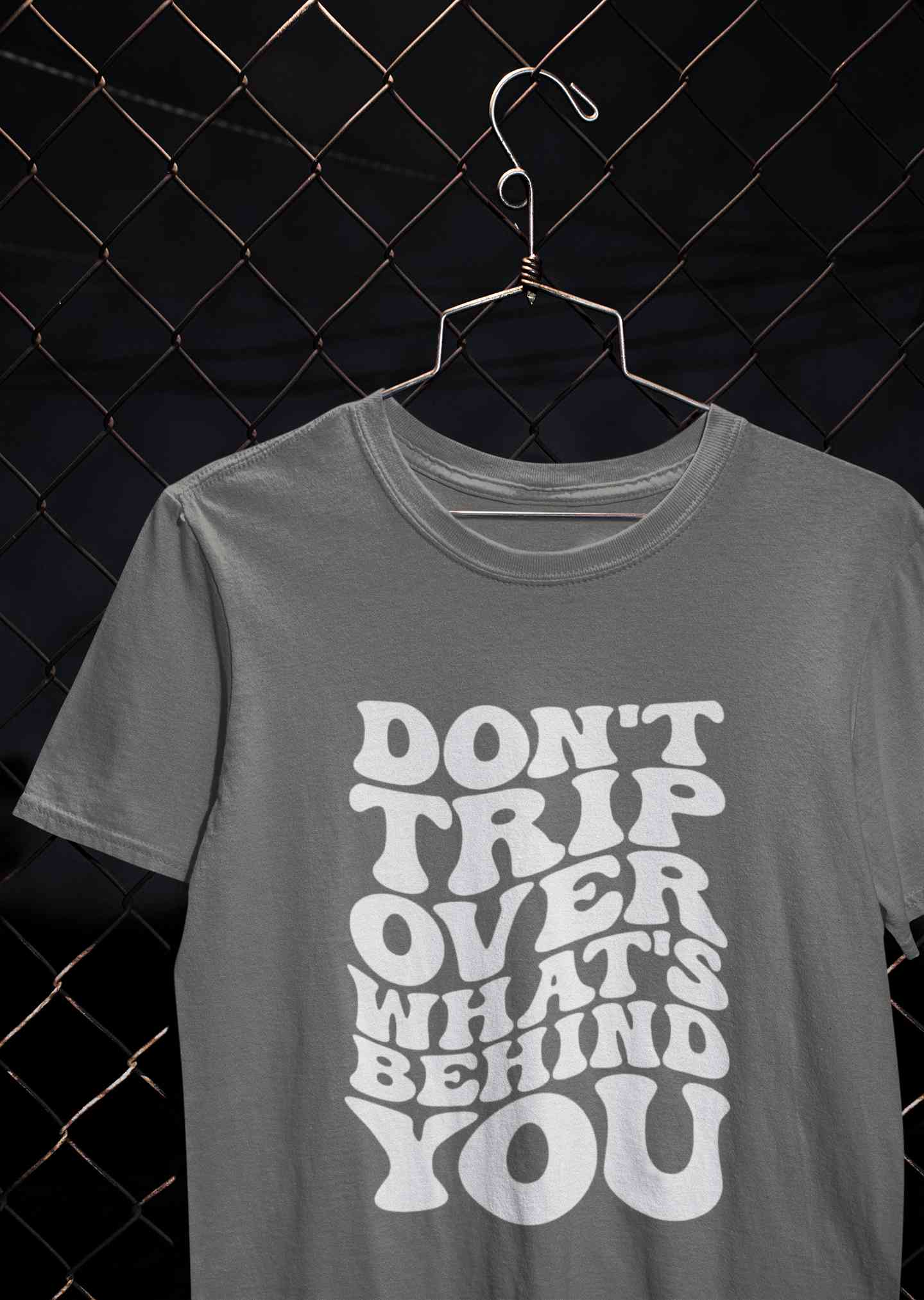 Dont Trip Over Whats Behind You Typography Women Half Sleeves T-shirt- FunkyTeesClub
