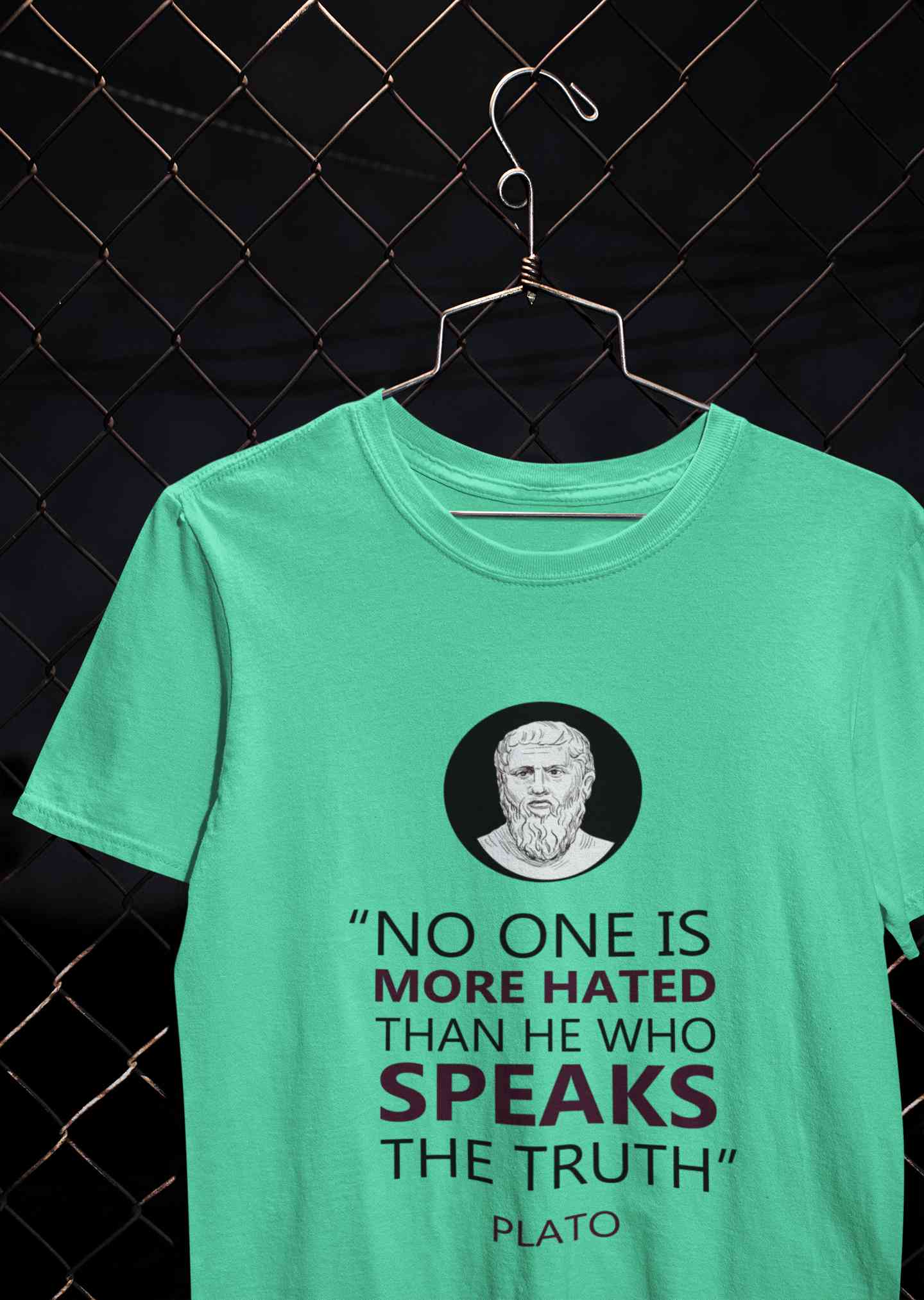 Plato Quote Mens Half Sleeves T-shirt- FunkyTeesClub