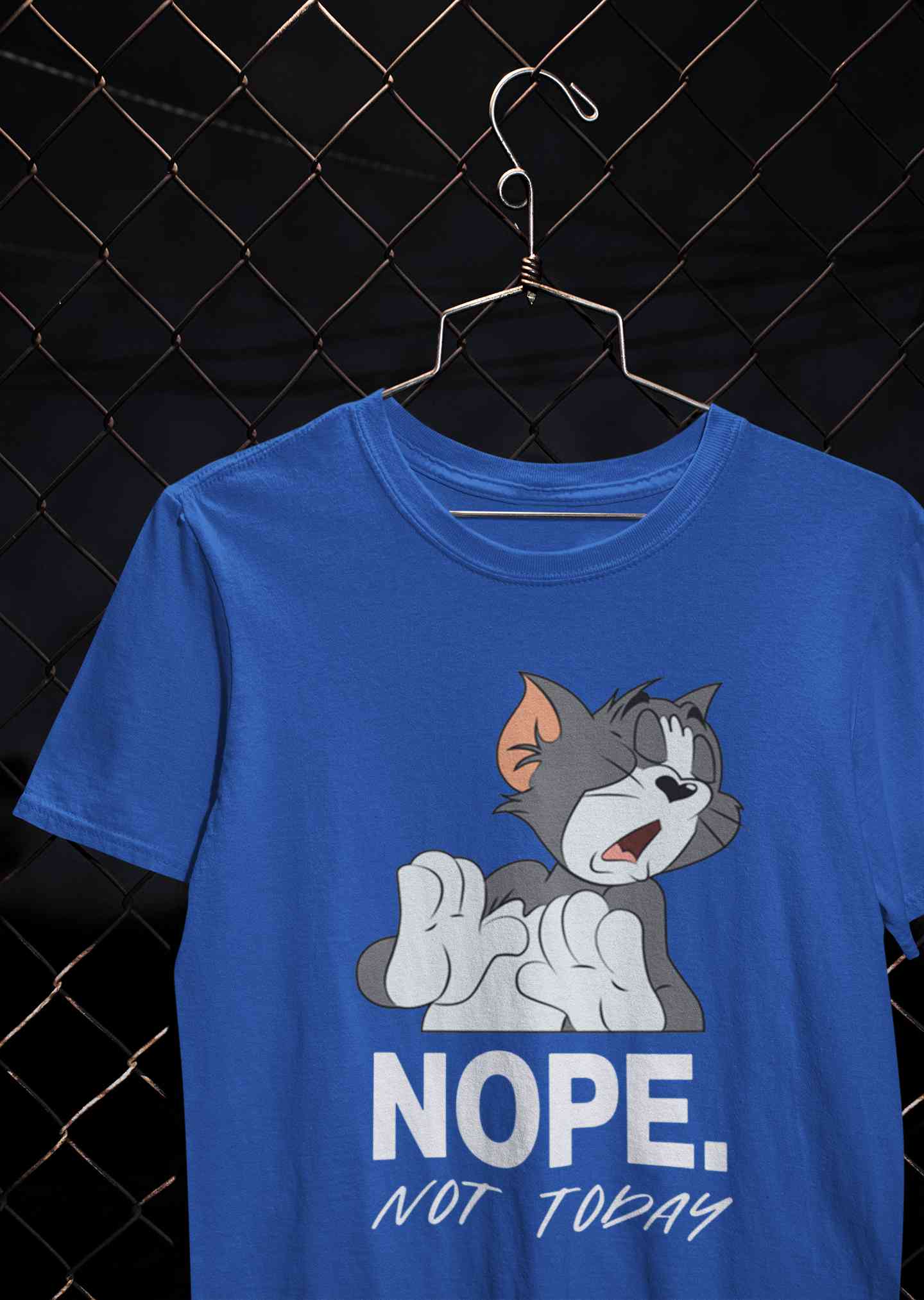 Cute Cartoon Not Today Mens Half Sleeves T-shirt- FunkyTeesClub