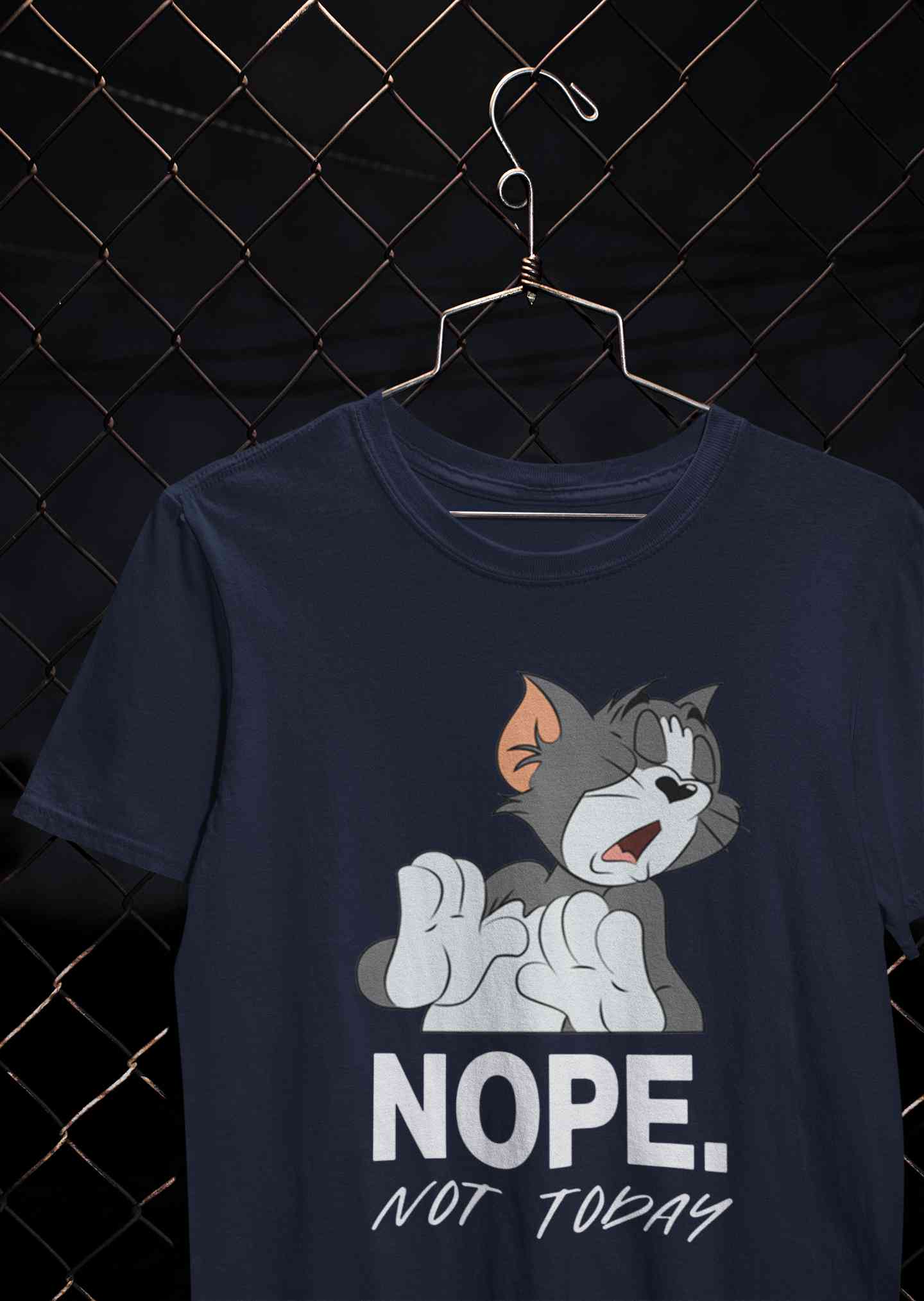 Cute Cartoon Not Today Women Half Sleeves T-shirt- FunkyTeesClub