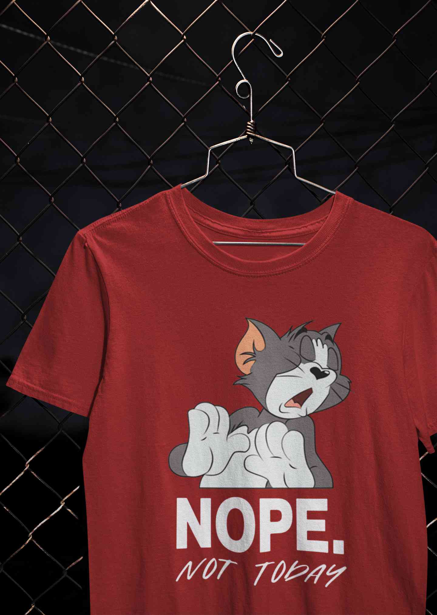 Cute Cartoon Not Today Women Half Sleeves T-shirt- FunkyTeesClub