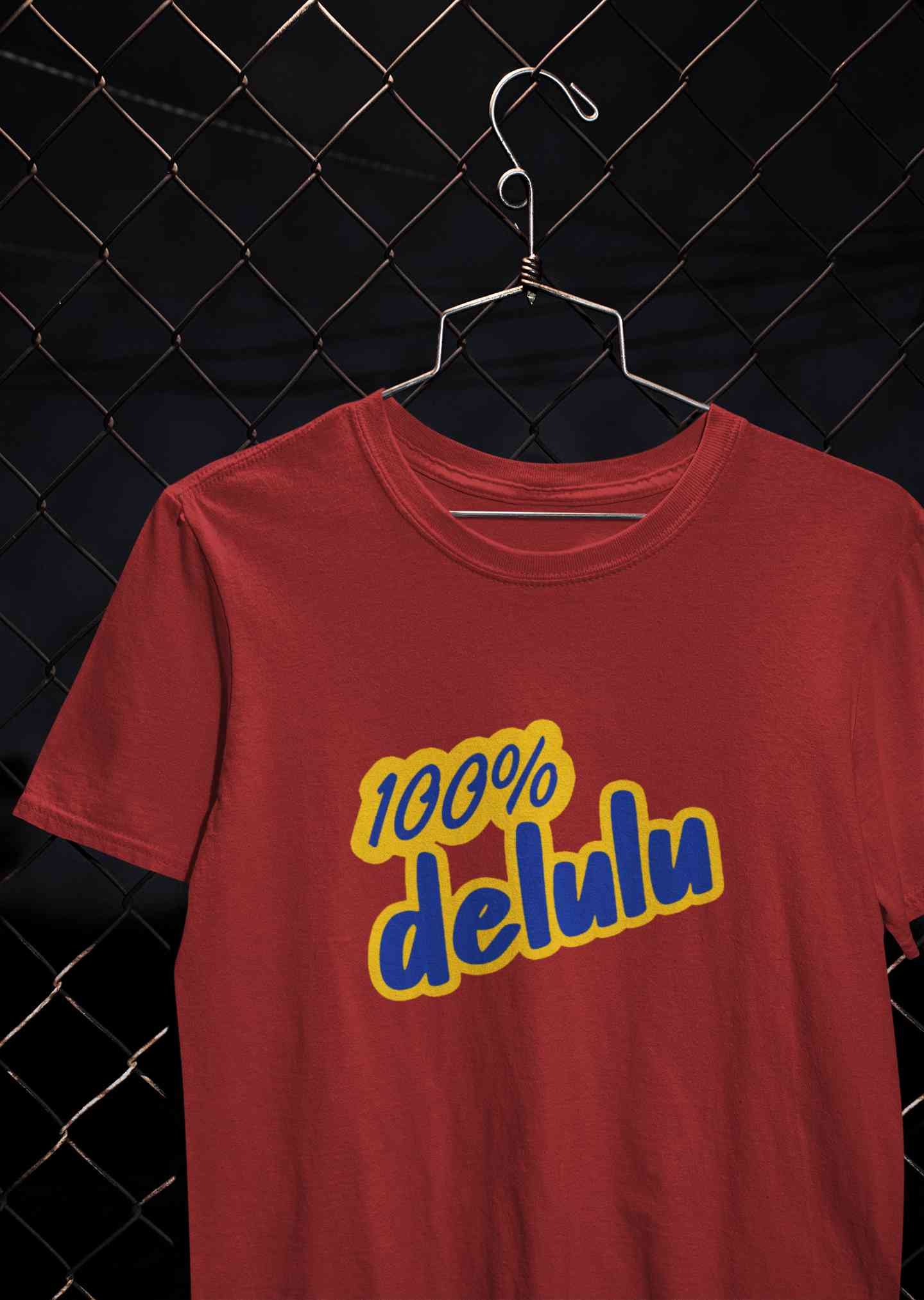 100% Delulu Mens Half Sleeves T-shirt- FunkyTeesClub
