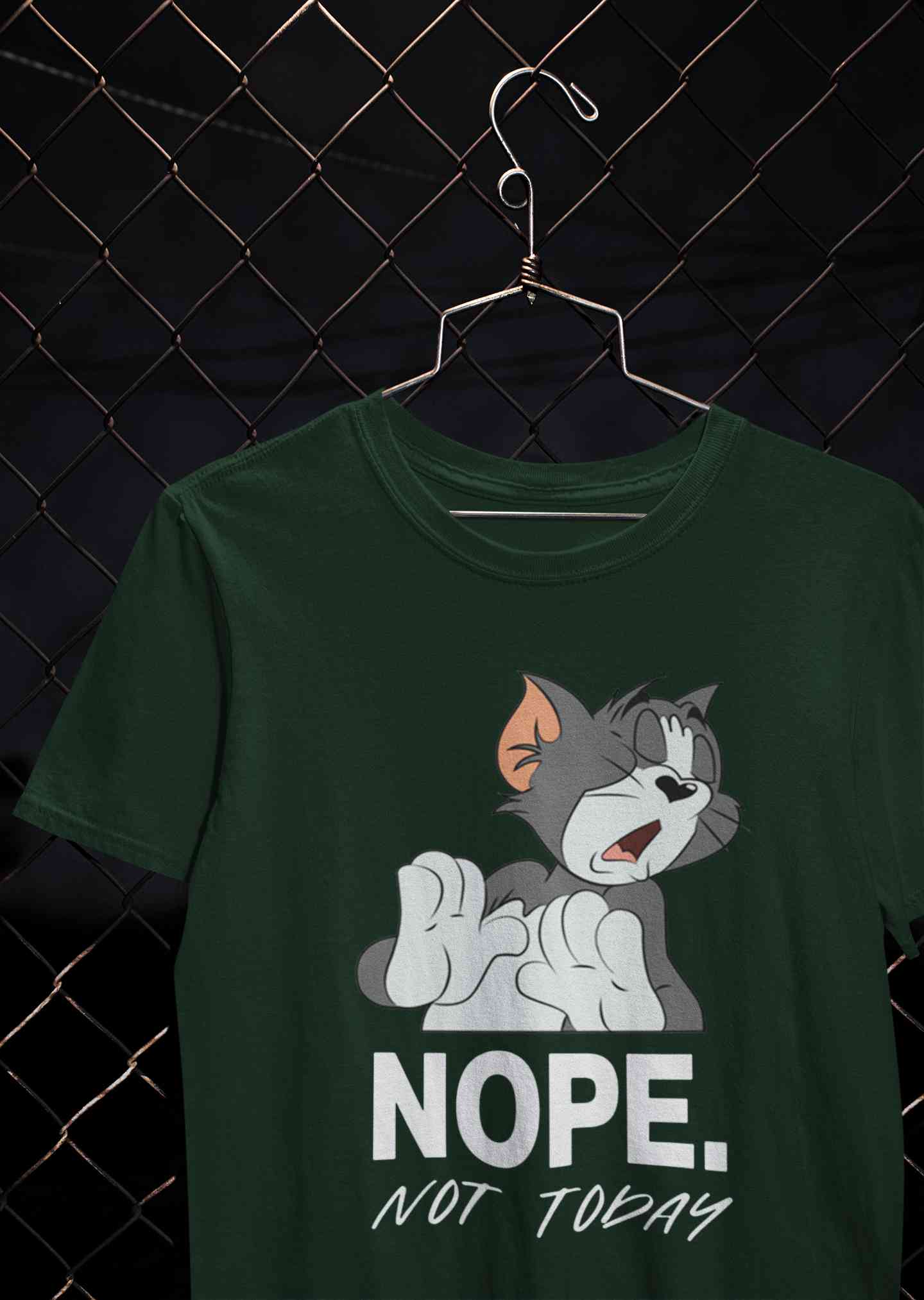 Cute Cartoon Not Today Women Half Sleeves T-shirt- FunkyTeesClub