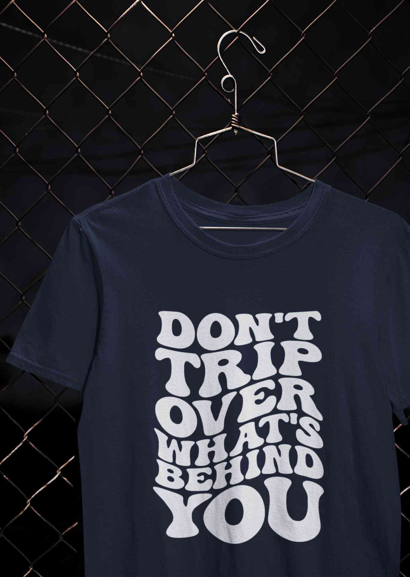 Dont Trip Over Whats Behind You Typography Women Half Sleeves T-shirt- FunkyTeesClub