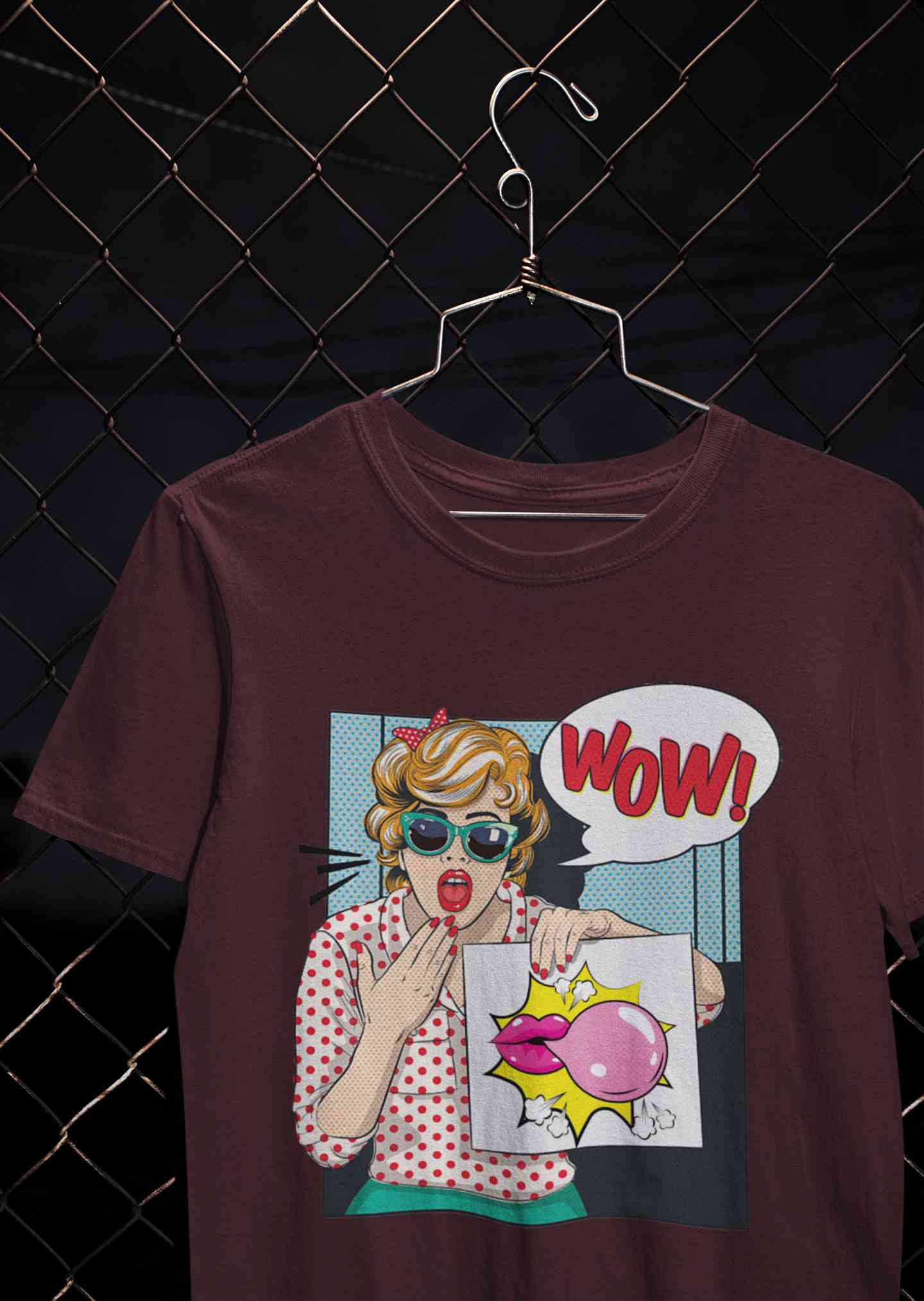 Suprised Pop Art Cartoon Women Half Sleeves T-shirt- FunkyTeesClub