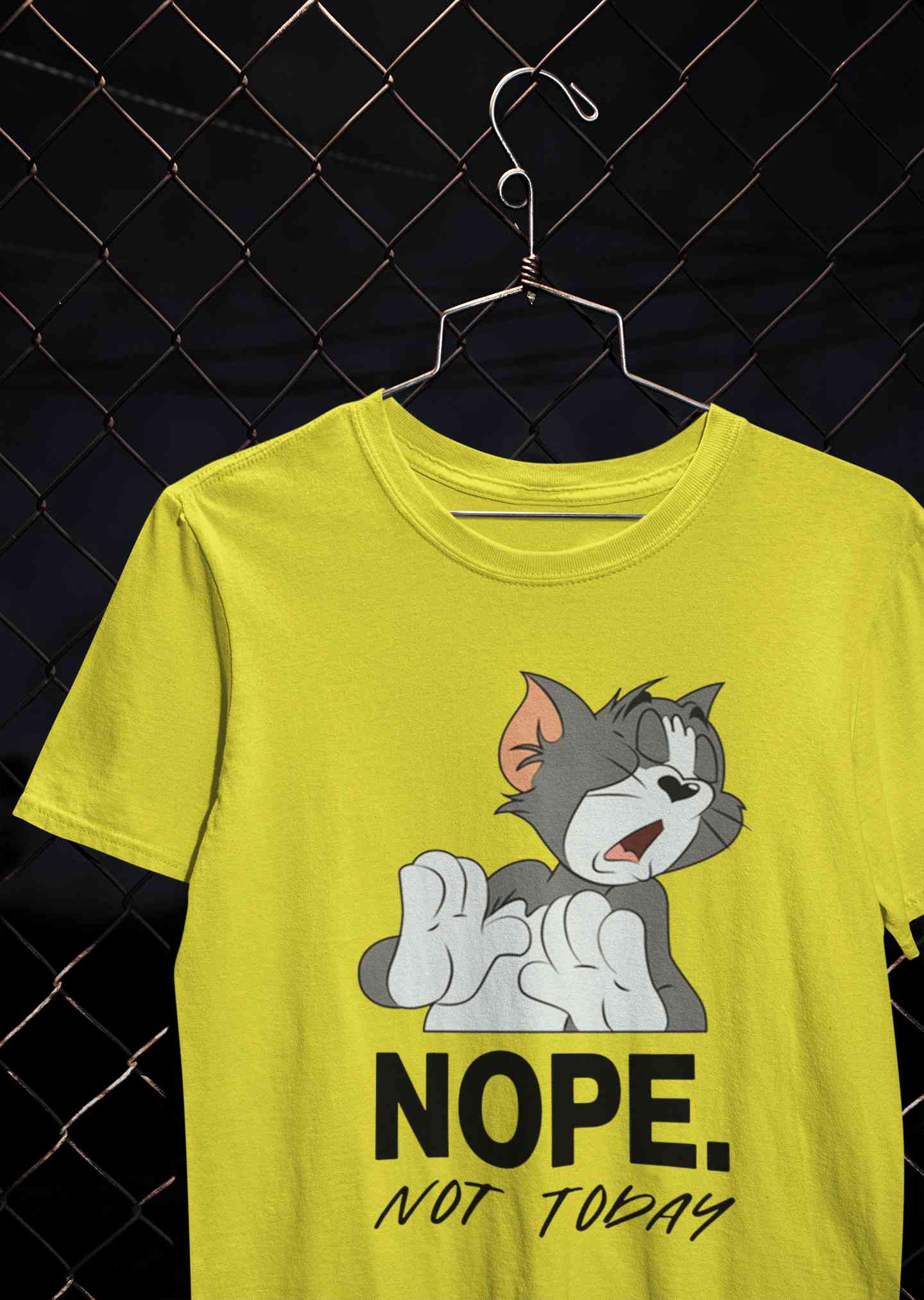 Cute Cartoon Not Today Women Half Sleeves T-shirt- FunkyTeesClub