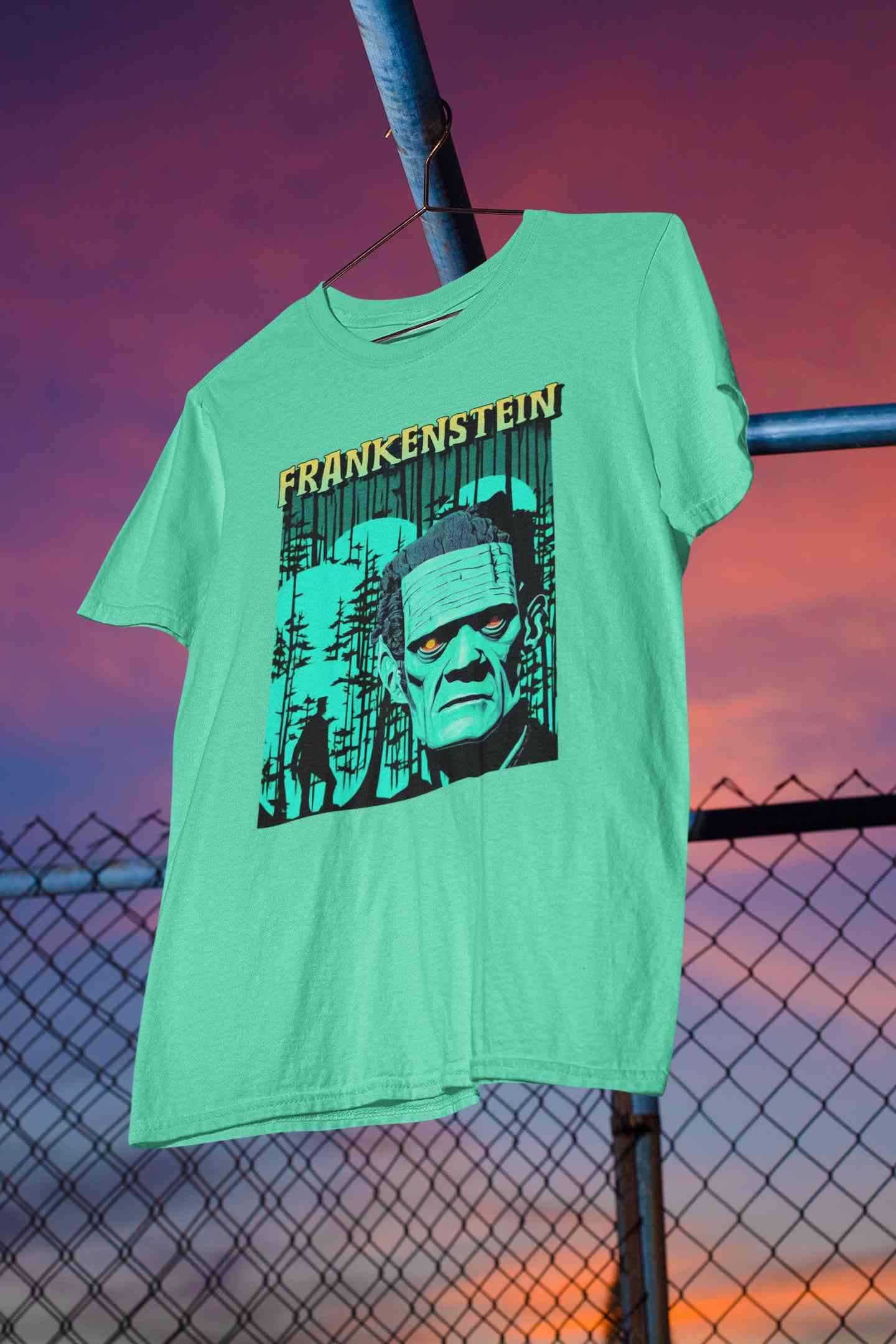 Horror Theme Frankenstein Women Half Sleeves T-shirt- FunkyTeesClub
