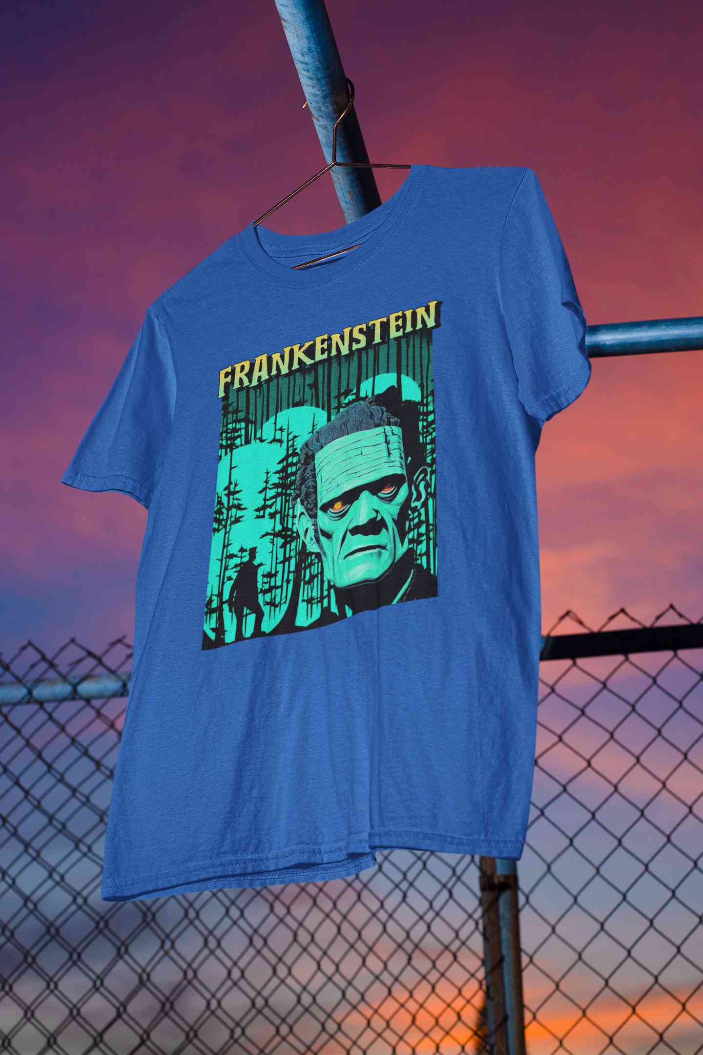 Horror Theme Frankenstein Women Half Sleeves T-shirt- FunkyTeesClub