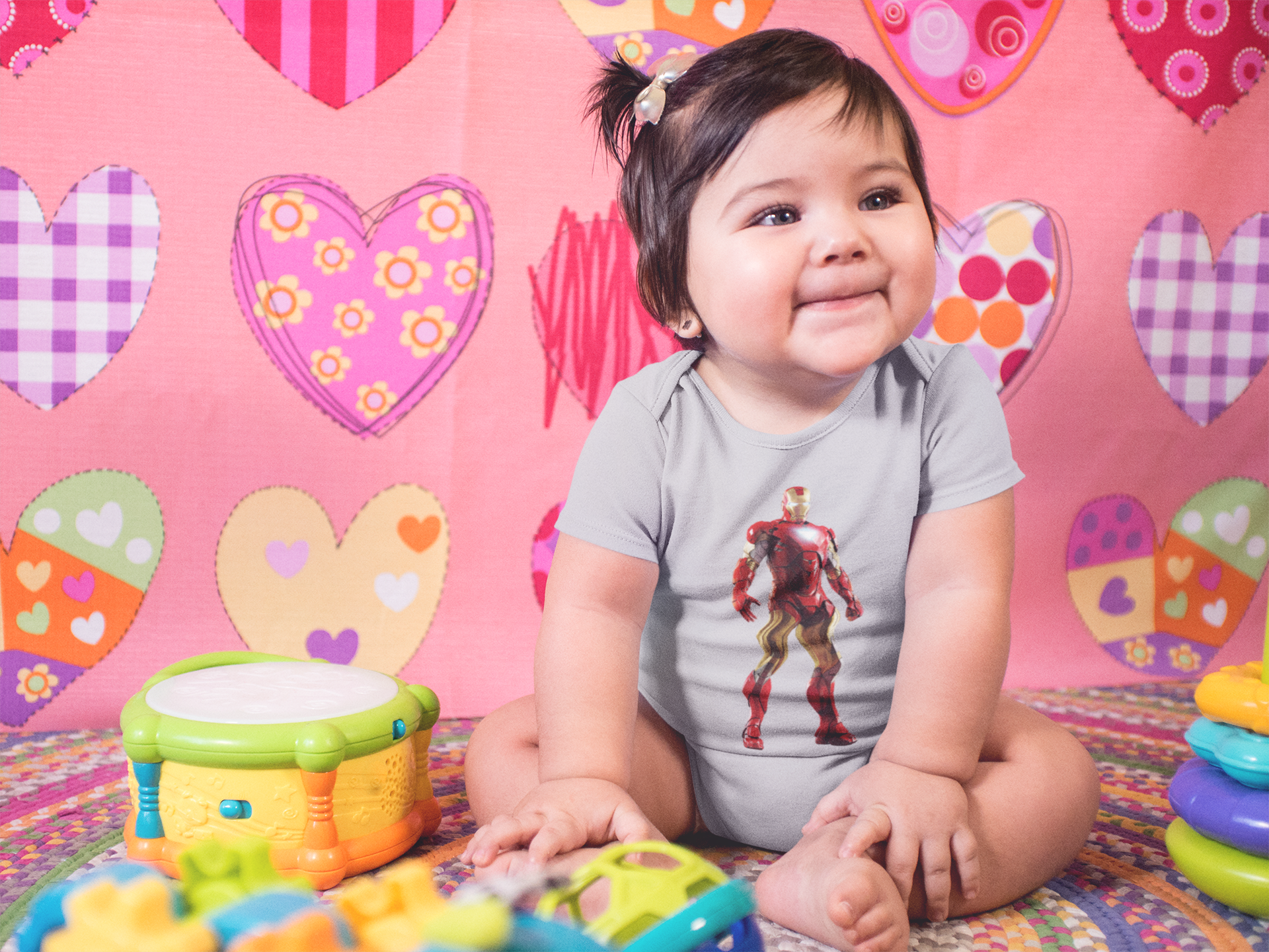 Superhero Cartoon Rompers for Baby Girl- FunkyTeesClub