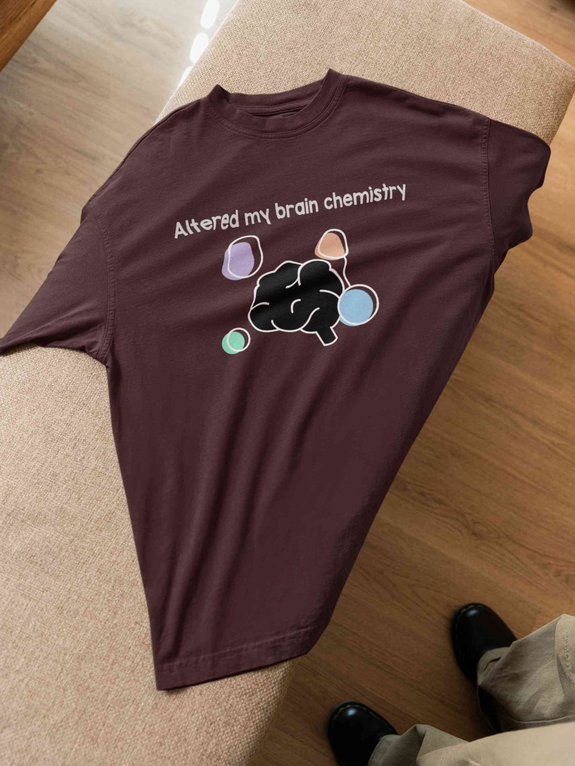 Brain Chemistry Mens Half Sleeves T-shirt- FunkyTeesClub