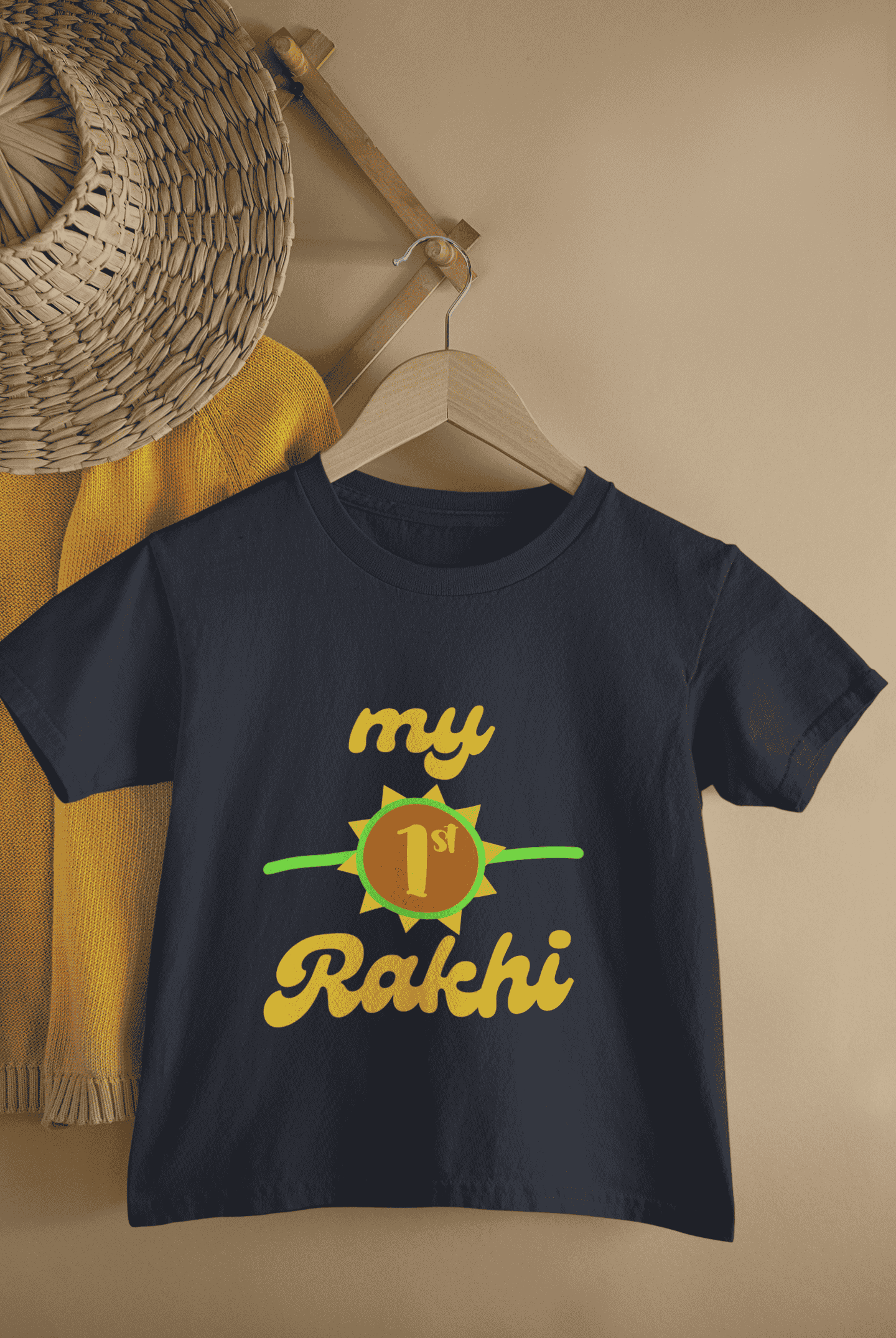 My First Rakhi Rakshabandhan Half Sleeves T-Shirt For Girls -FunkyTeesClub