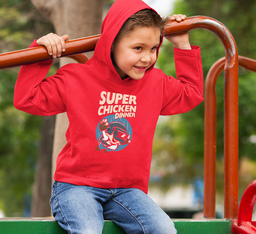 PUBG Super Chicken Dinner Boy Hoodies-FunkyTeesClub