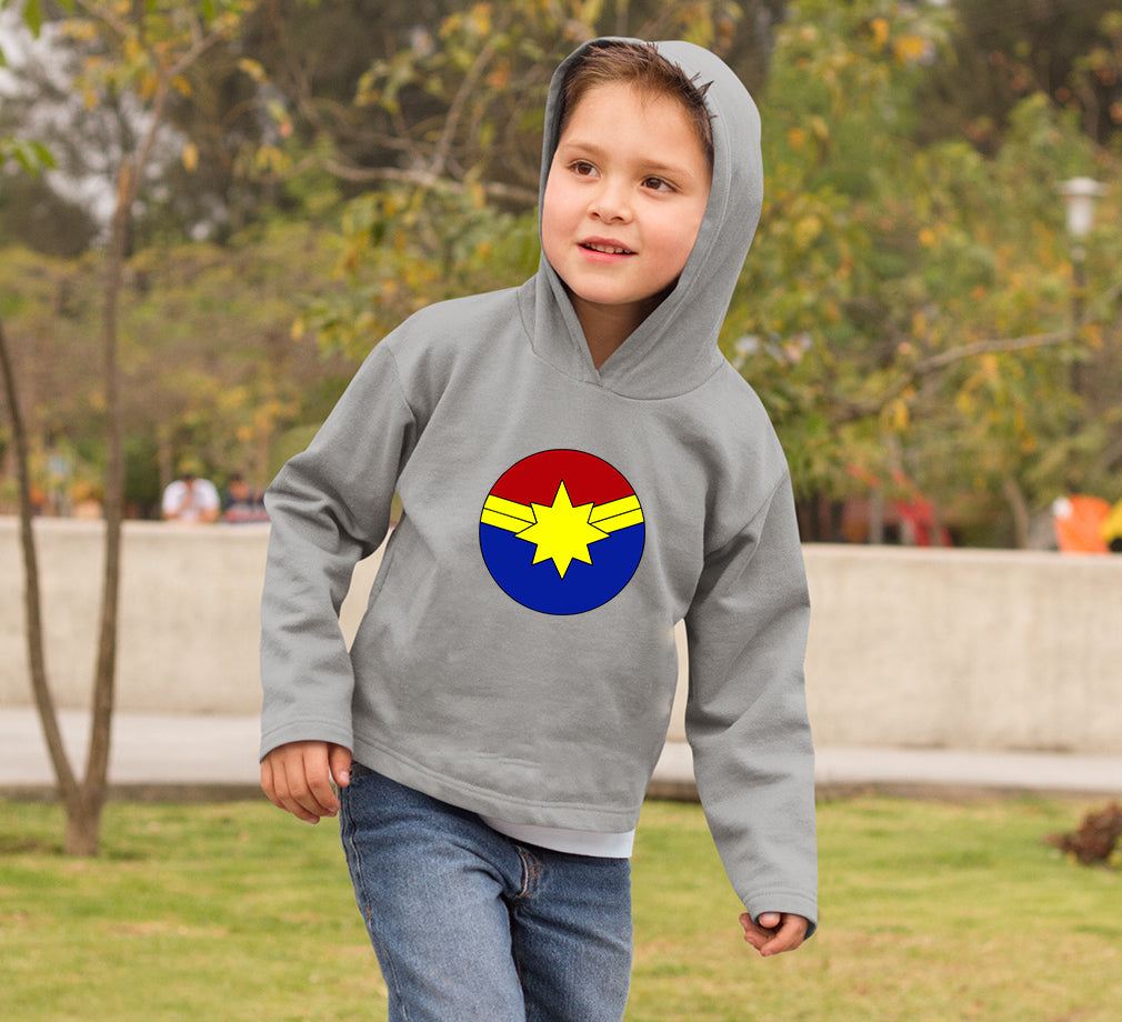 Captain Marvel Logo Boy Hoodies-FunkyTeesClub