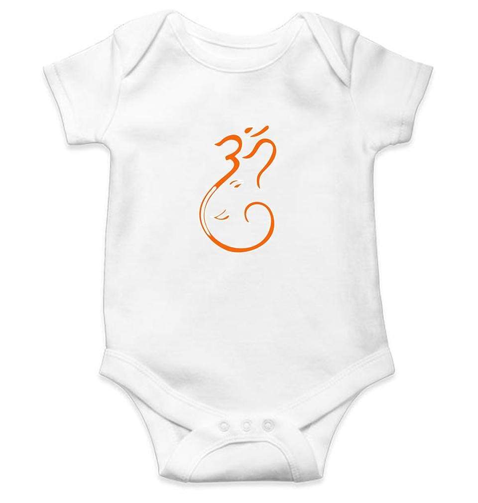 Om Ganesh Rompers for Baby Boy- FunkyTradition FunkyTradition
