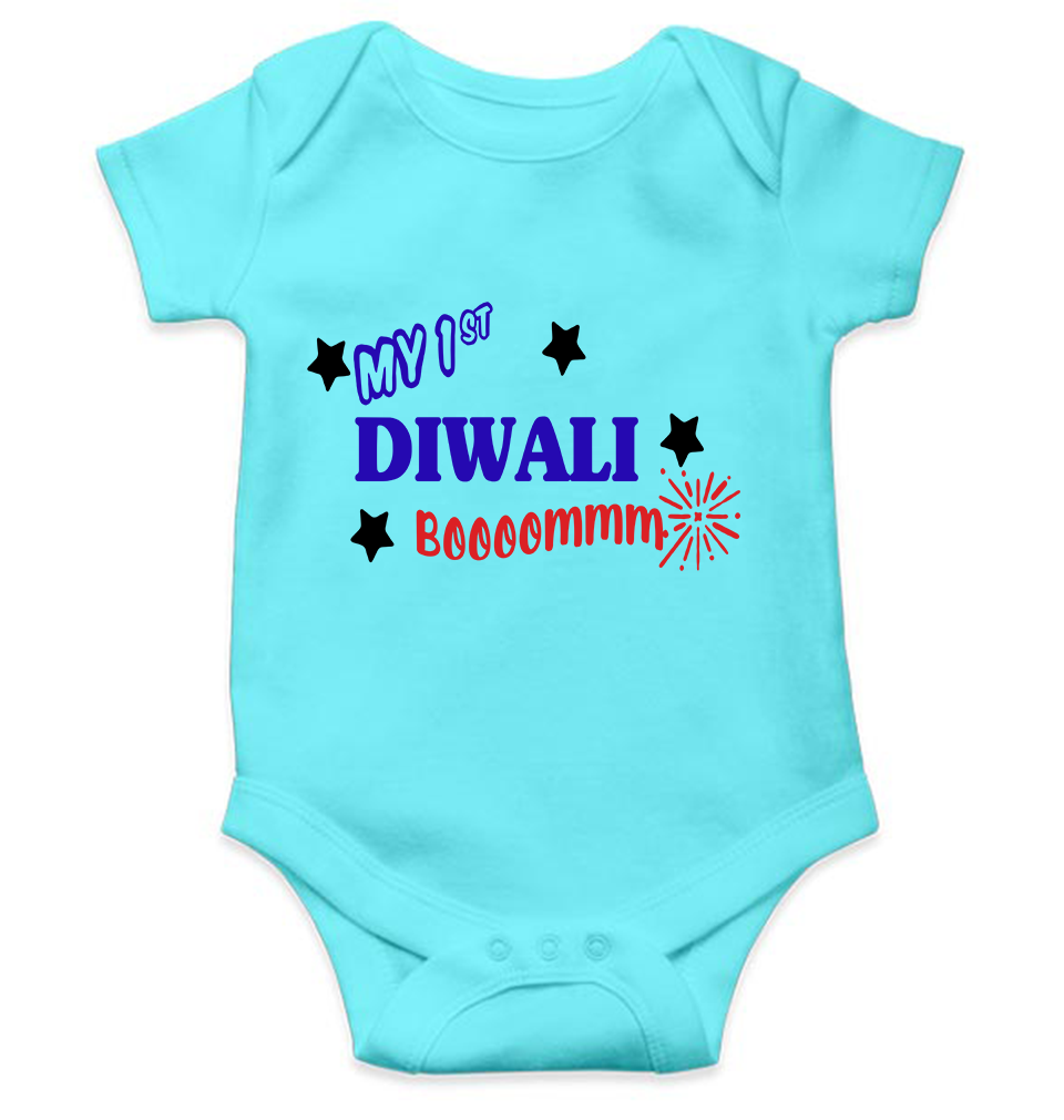 My First Diwali Boom Rompers for Baby Girl- FunkyTeesClub