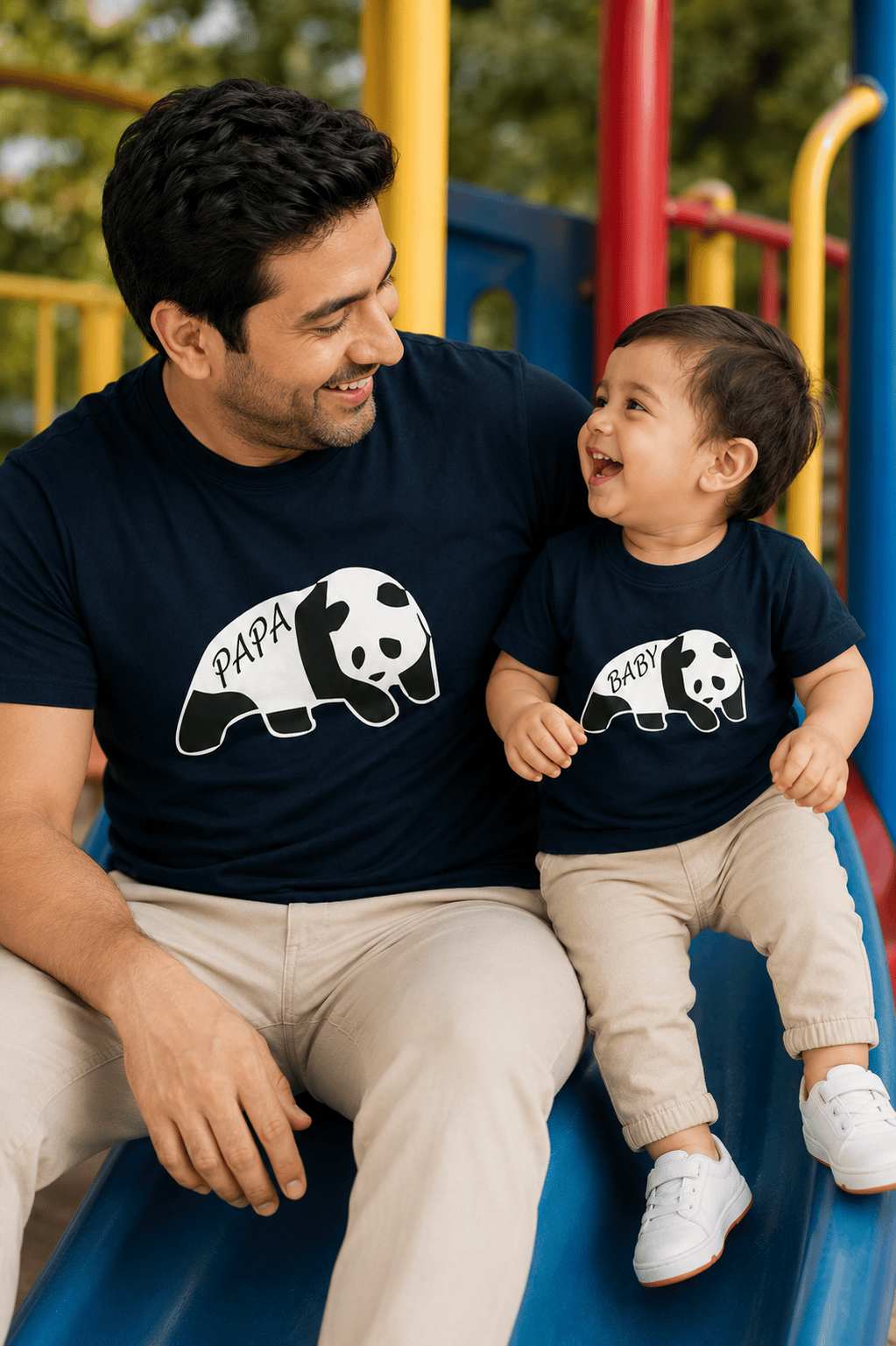 Papa Kid Father and Son Matching T-Shirt- FunkyTeesClub