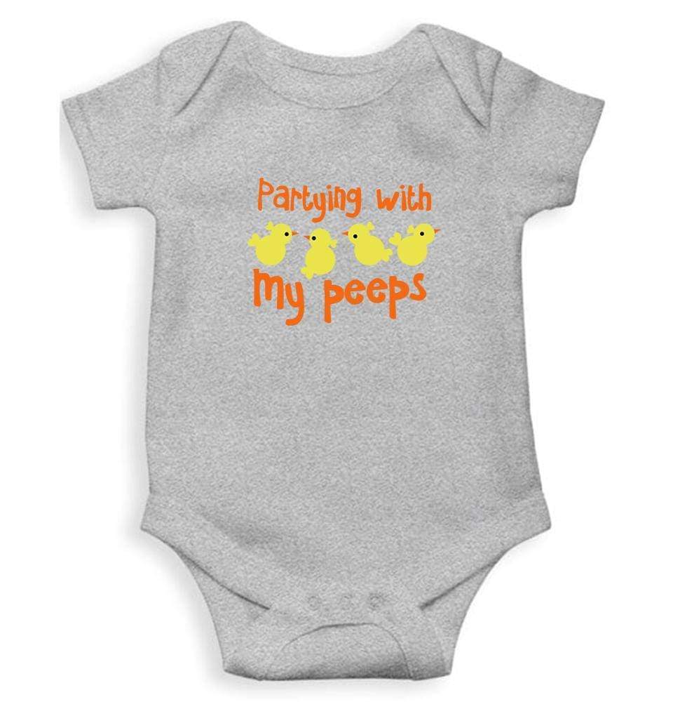 Partying With My Peeps Rompers for Baby Boy- FunkyTradition FunkyTradition