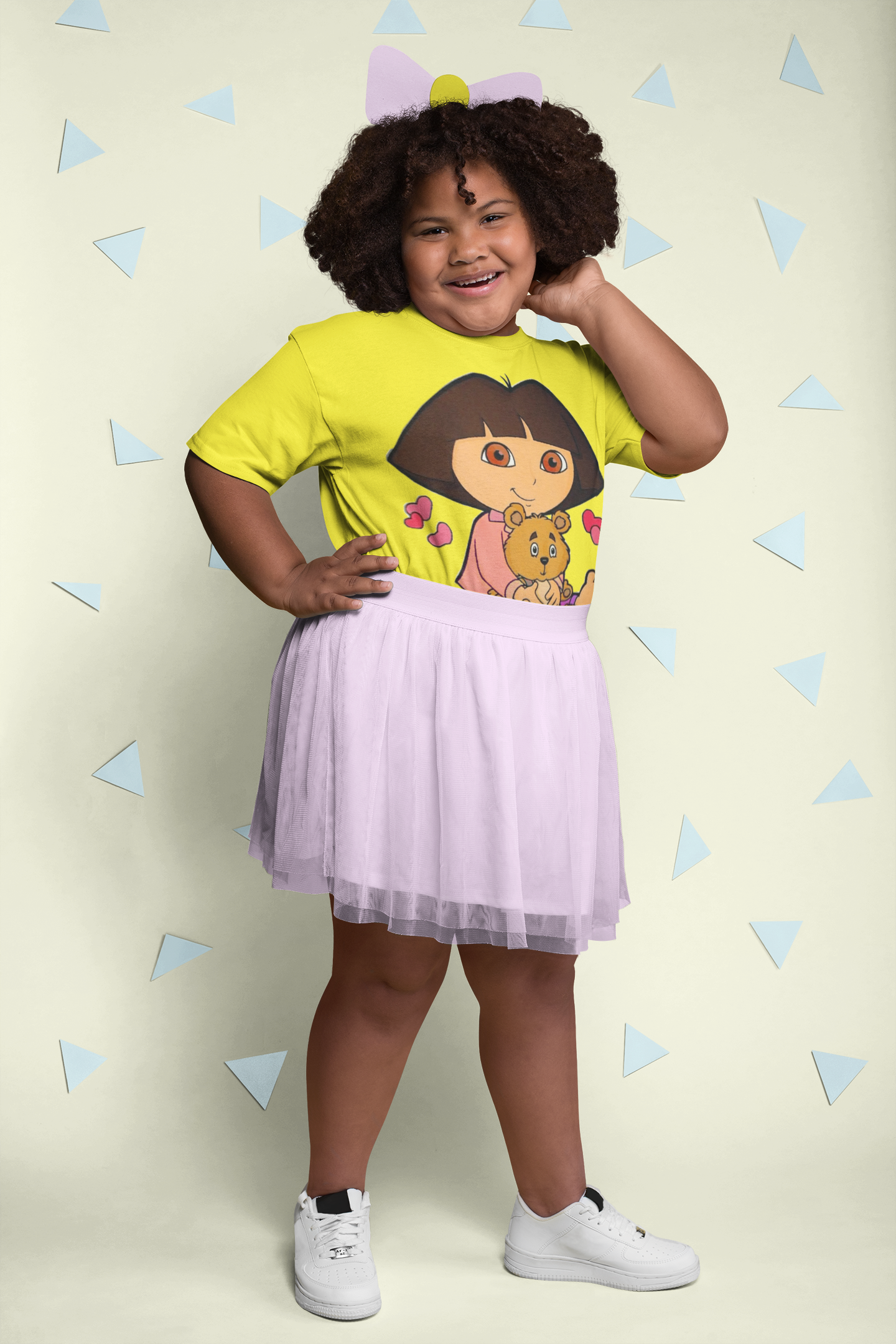 Cute Cartoon Half Sleeves T-Shirt For Girls -FunkyTeesClub
