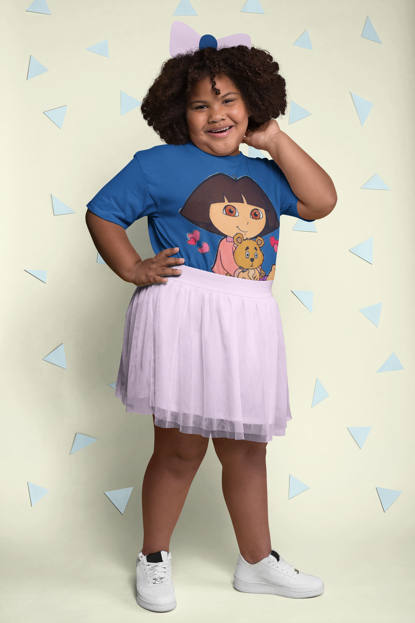 Cute Cartoon Half Sleeves T-Shirt For Girls -FunkyTeesClub