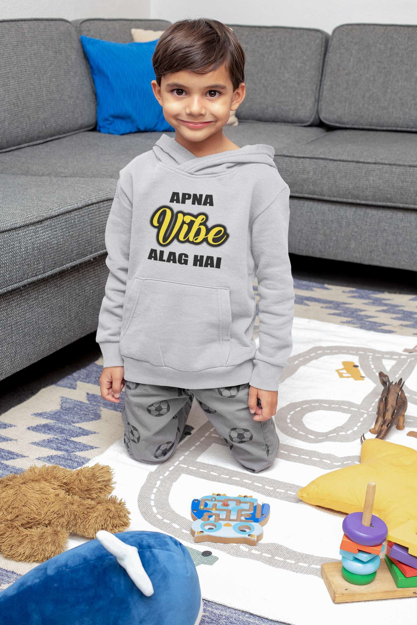 Apna Vibe Alag Hai Boy Hoodies-FunkyTeesClub