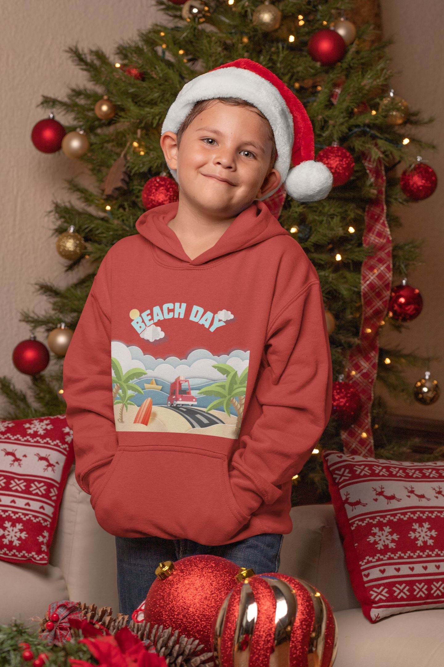 Beach Day Boy Hoodies-FunkyTeesClub