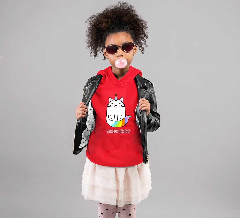 MEOWNICORN Girl Hoodies-FunkyTeesClub