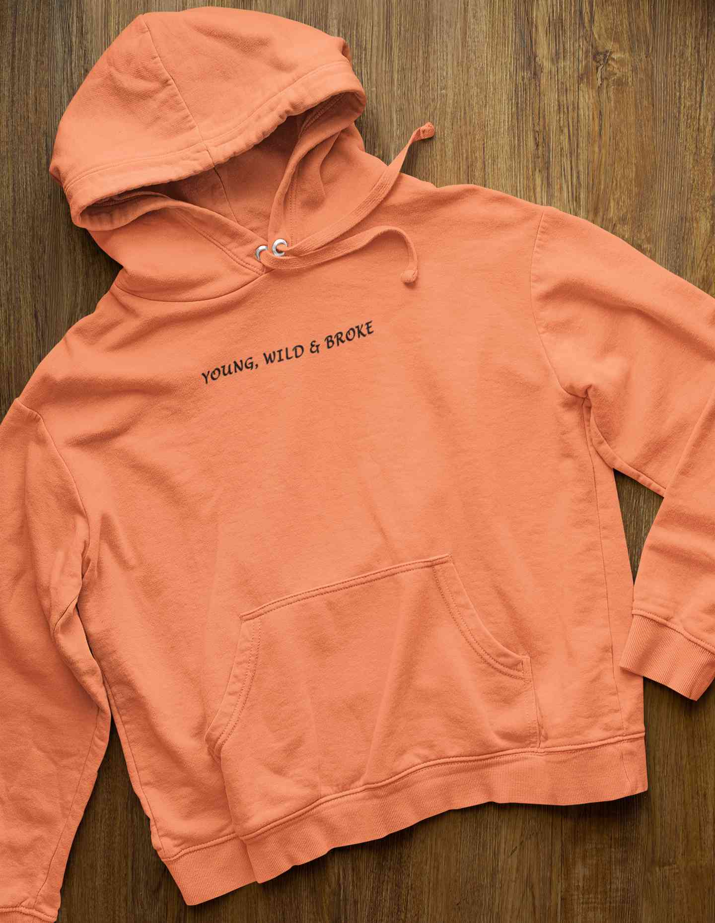 Young Wild Broke Minimals Hoodies for Women-FunkyTeesClub