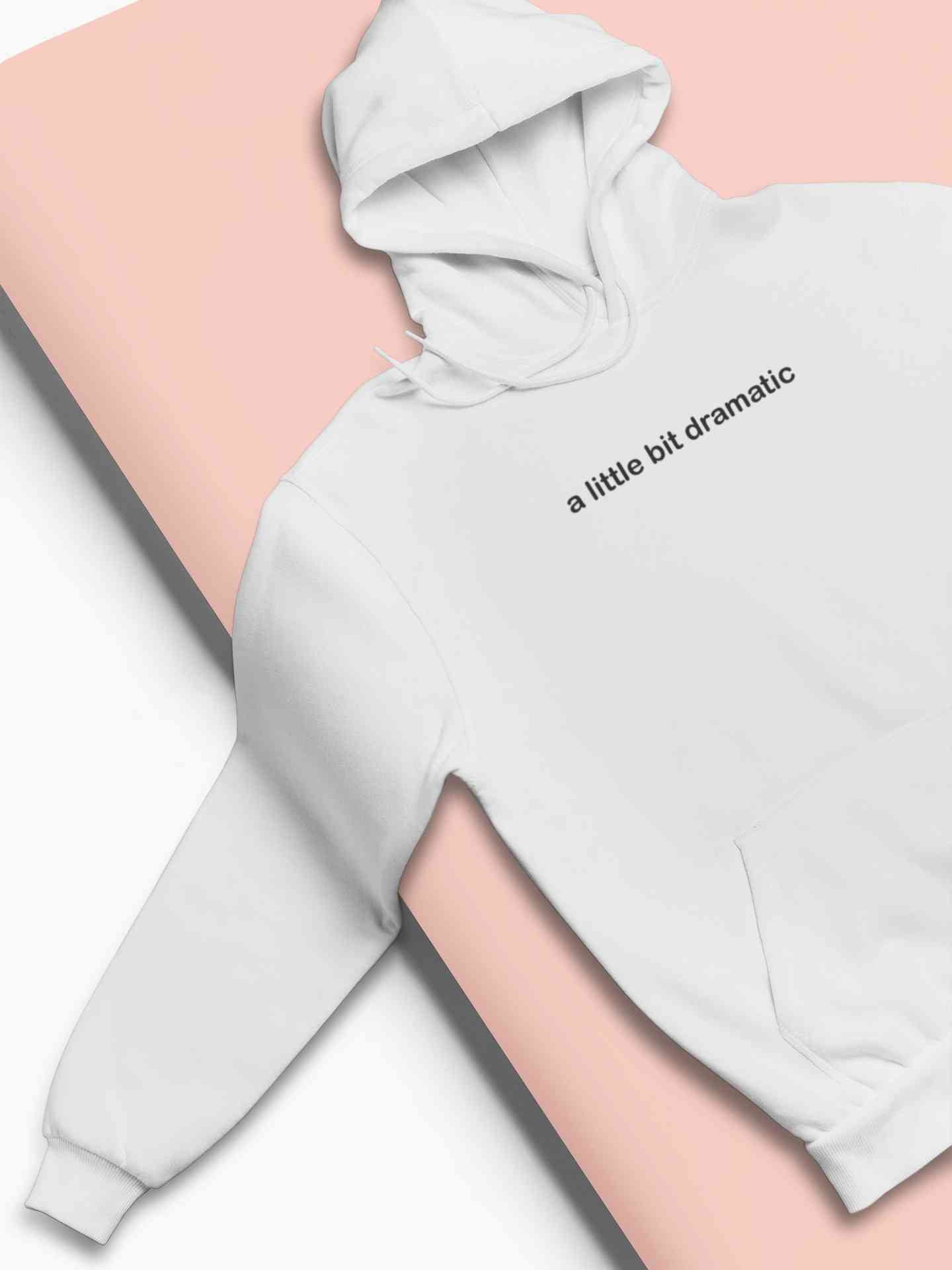 A Little Bit Dramatic Minimal Men Hoodies-FunkyTeesClub