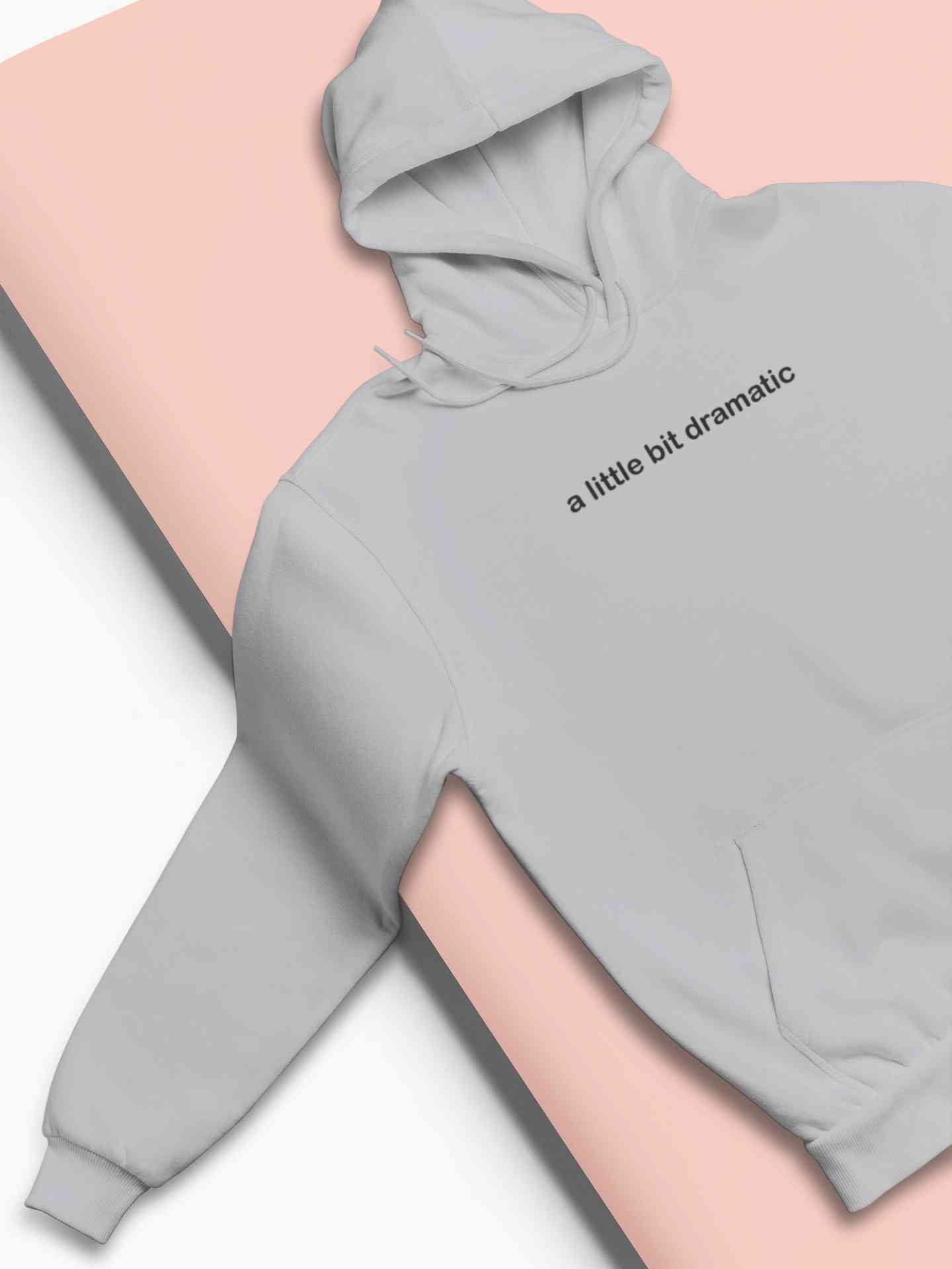 A Little Bit Dramatic Minimal Men Hoodies-FunkyTeesClub