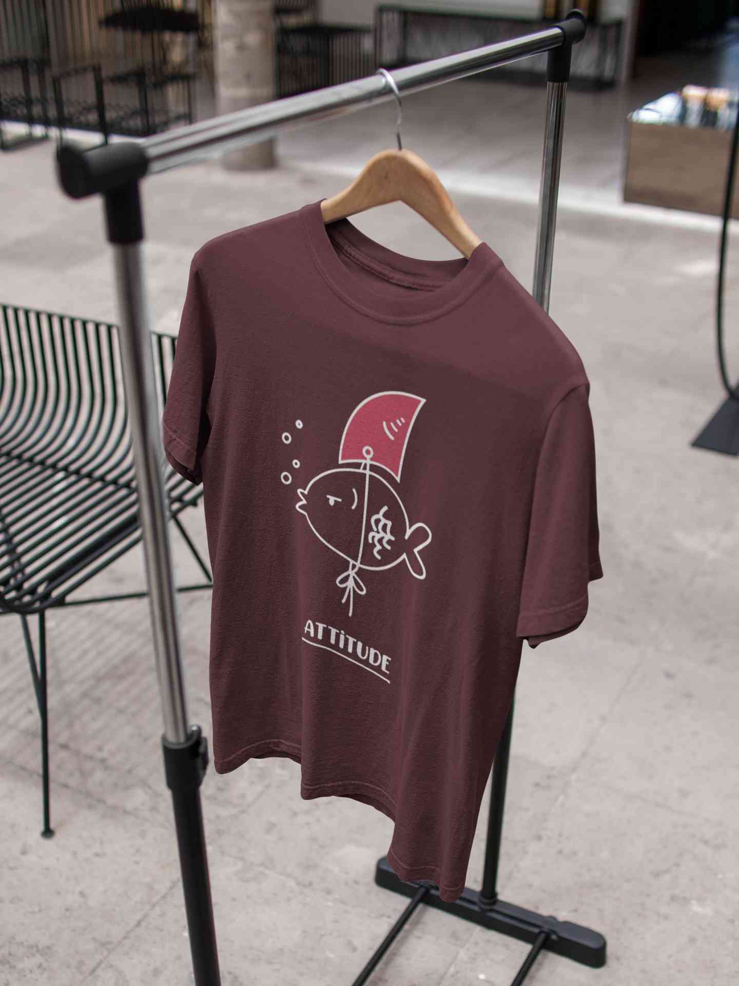 Shark Attitude Mens Half Sleeves T-shirt- FunkyTeesClub