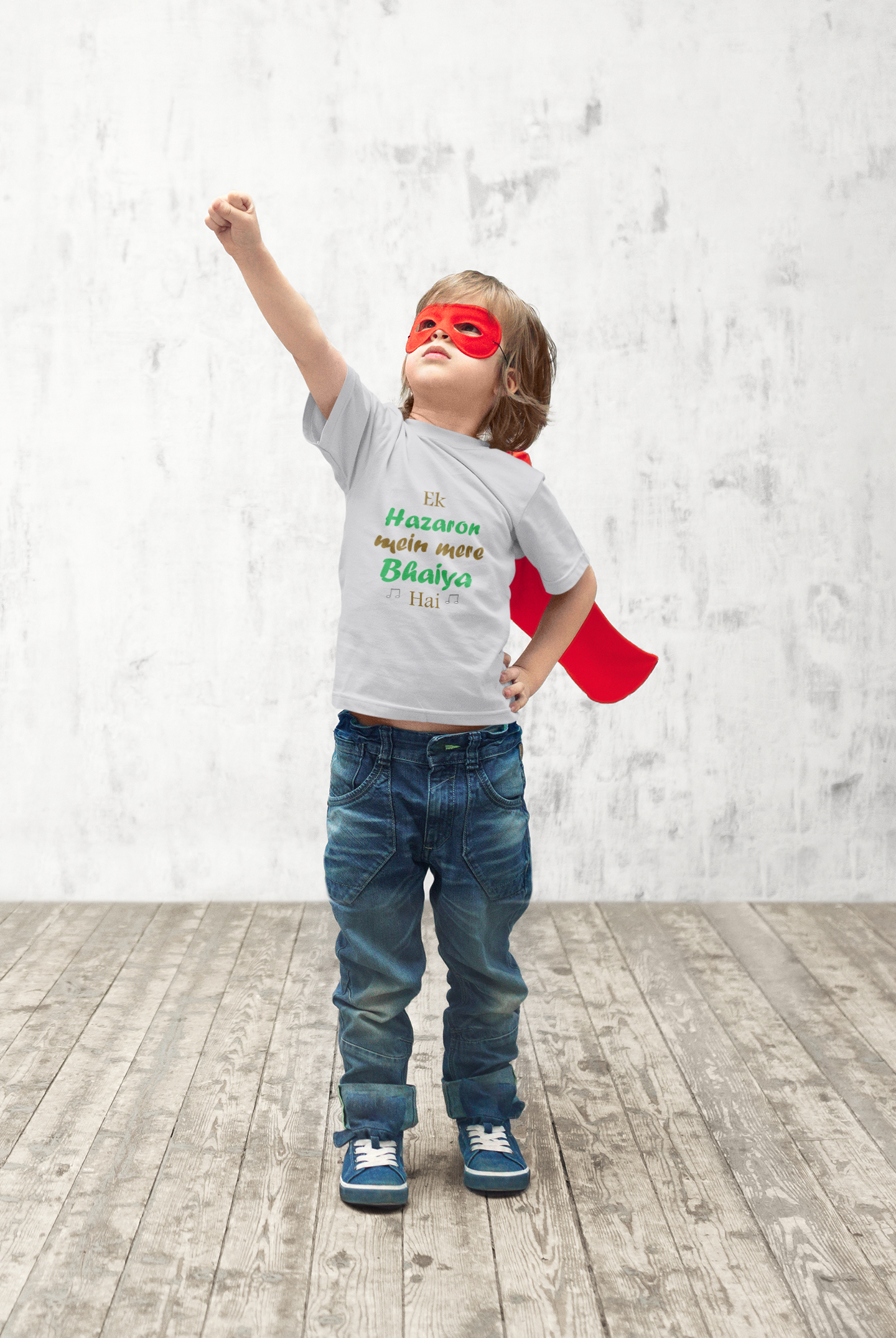 Ek Hazaro Mein Mere Bhaiya Half Sleeves T-Shirt for Boy-FunkyTeesClub