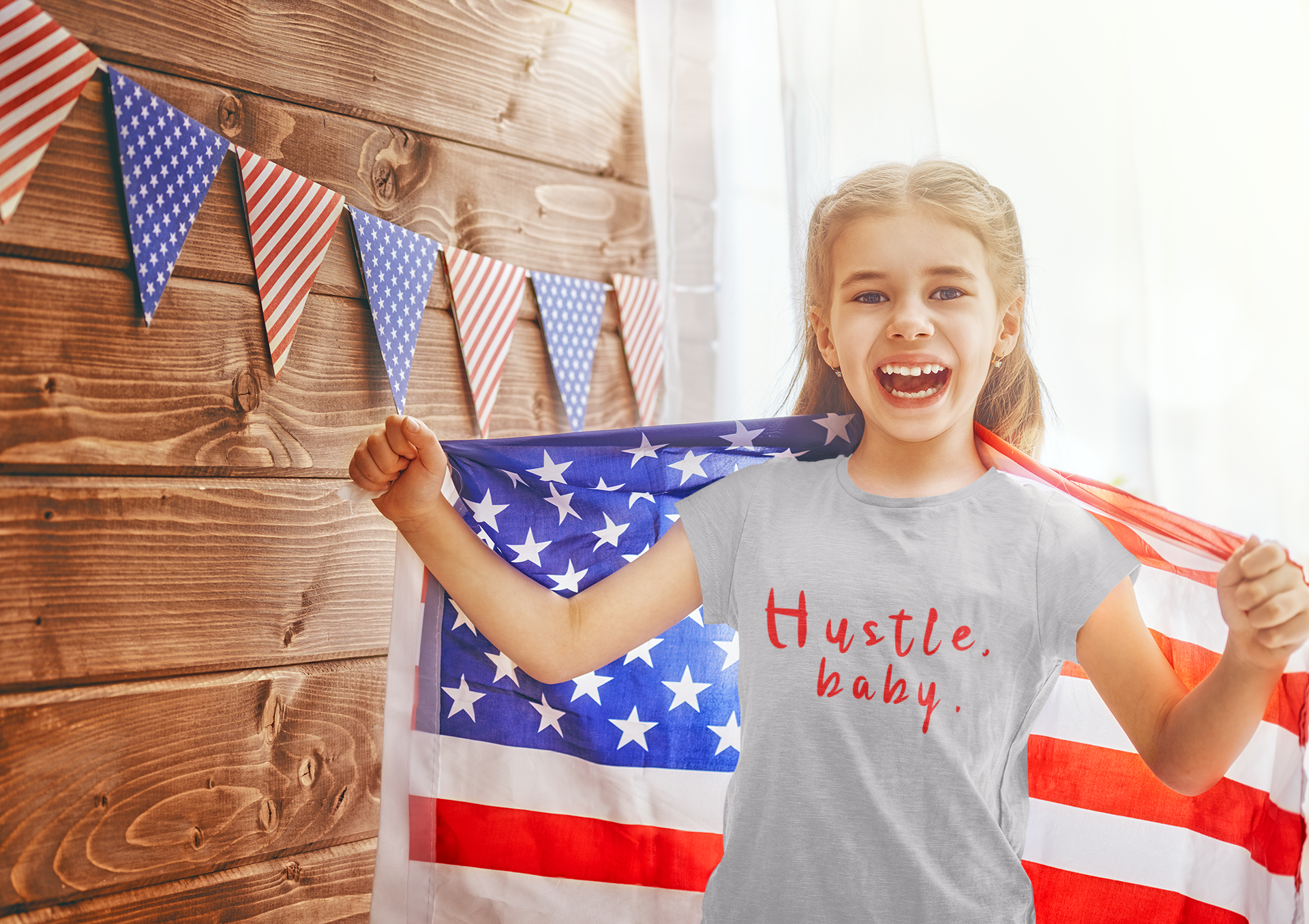 Hustle Baby Half Sleeves T-Shirt For Girls -FunkyTeesClub
