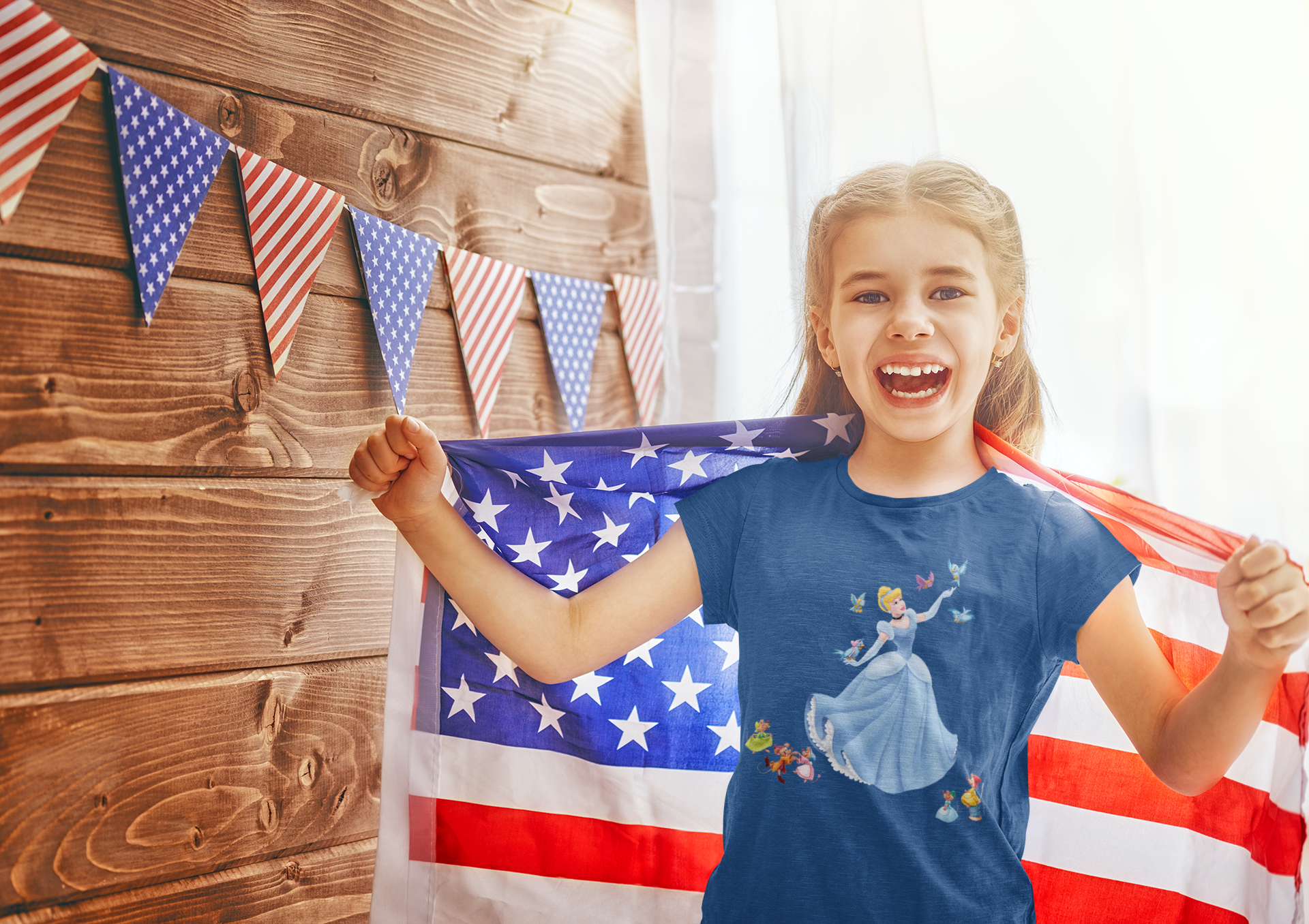 Cute Princess Half Sleeves T-Shirt For Girls -FunkyTeesClub