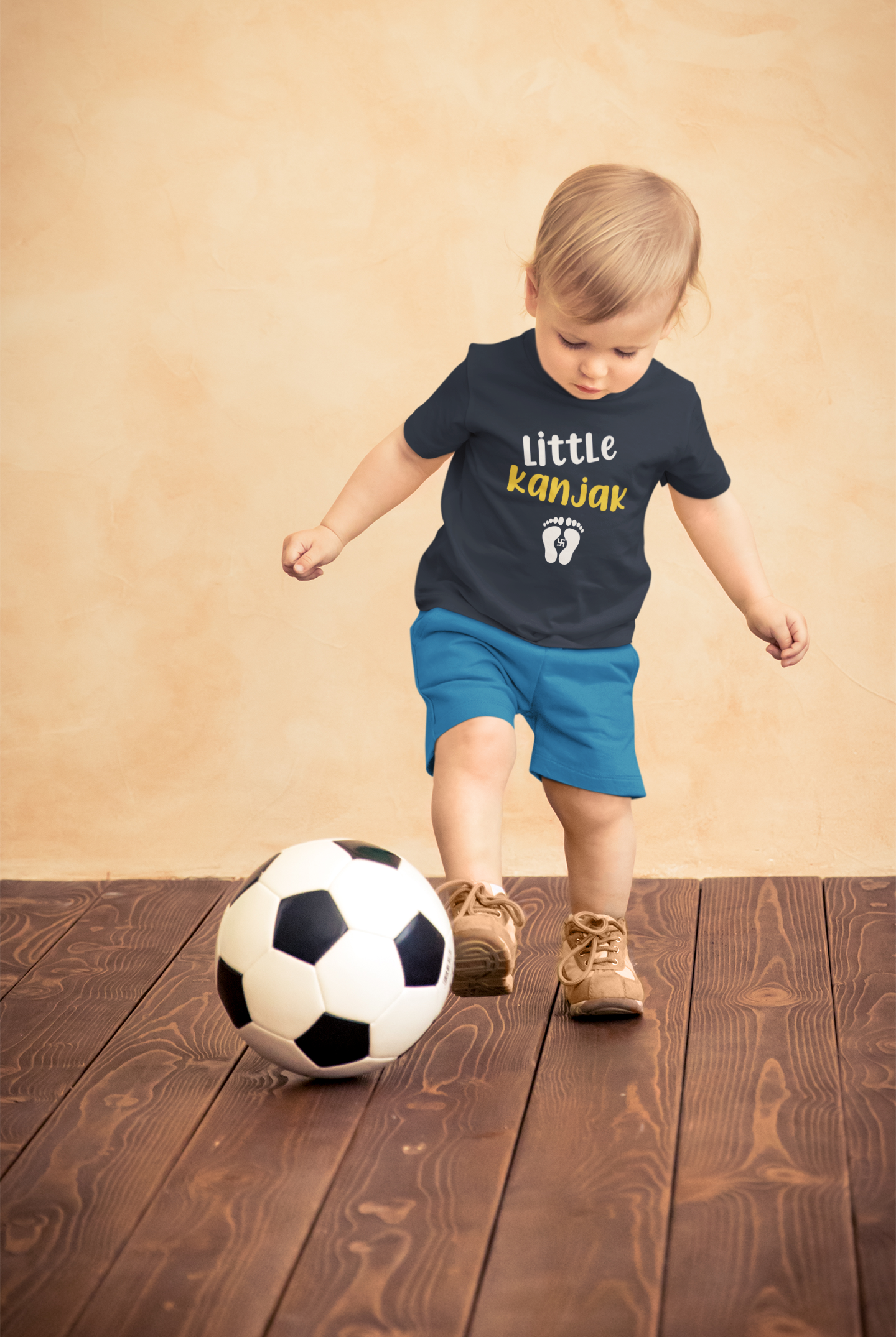 Little Kanjak Half Sleeves T-Shirt for Boy-FunkyTeesClub