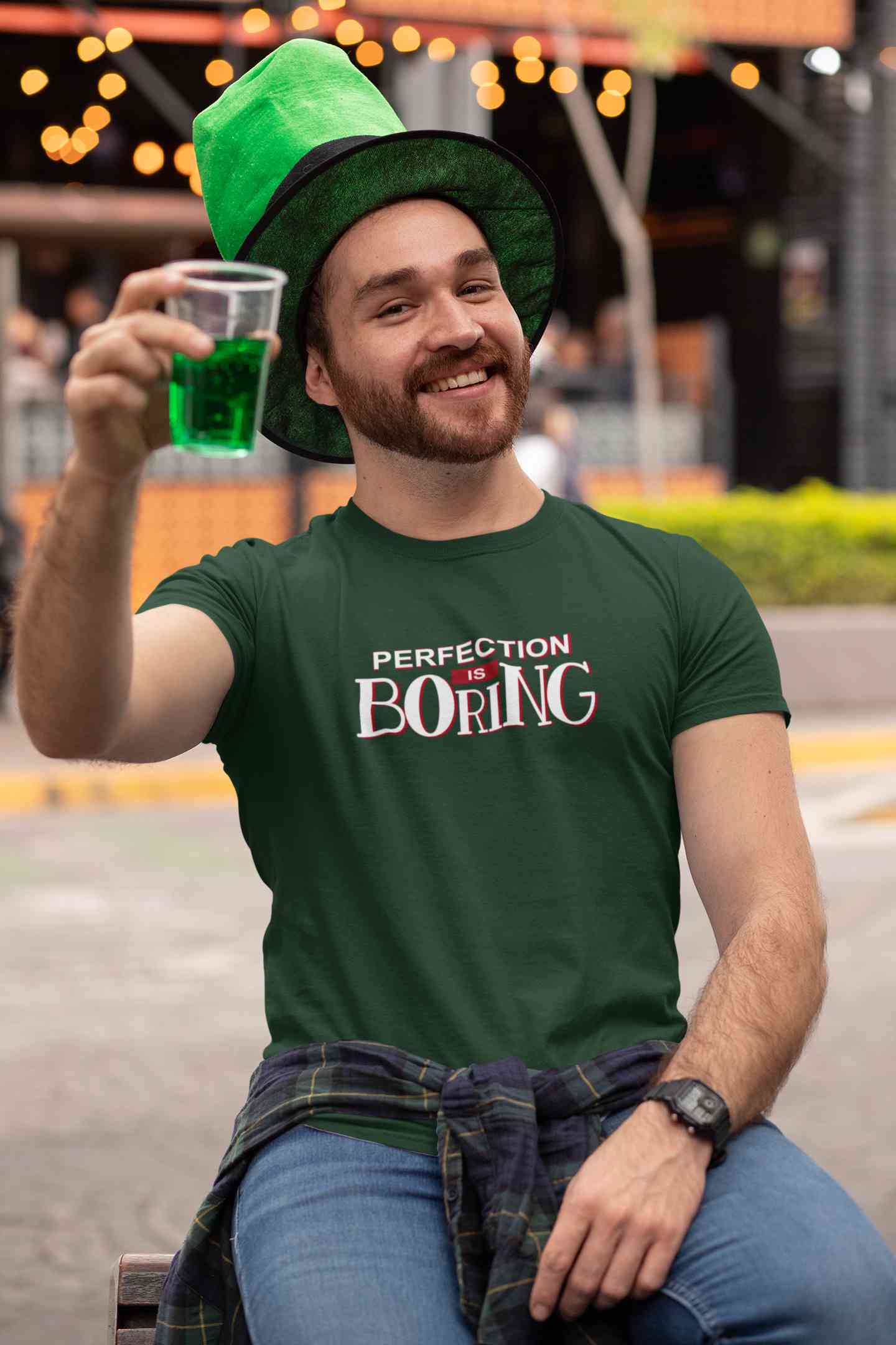 Perfection Is Boring Mens Half Sleeves T-shirt- FunkyTeesClub
