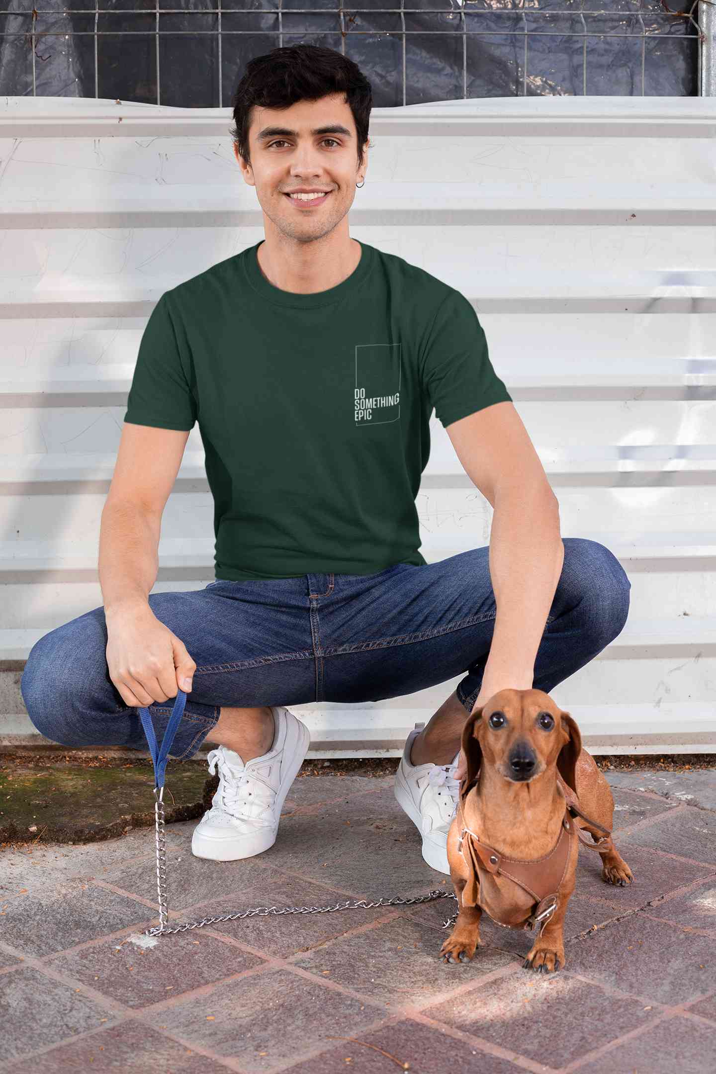Do Something Epic Side Pocket Mens Half Sleeves T-shirt- FunkyTeesClub