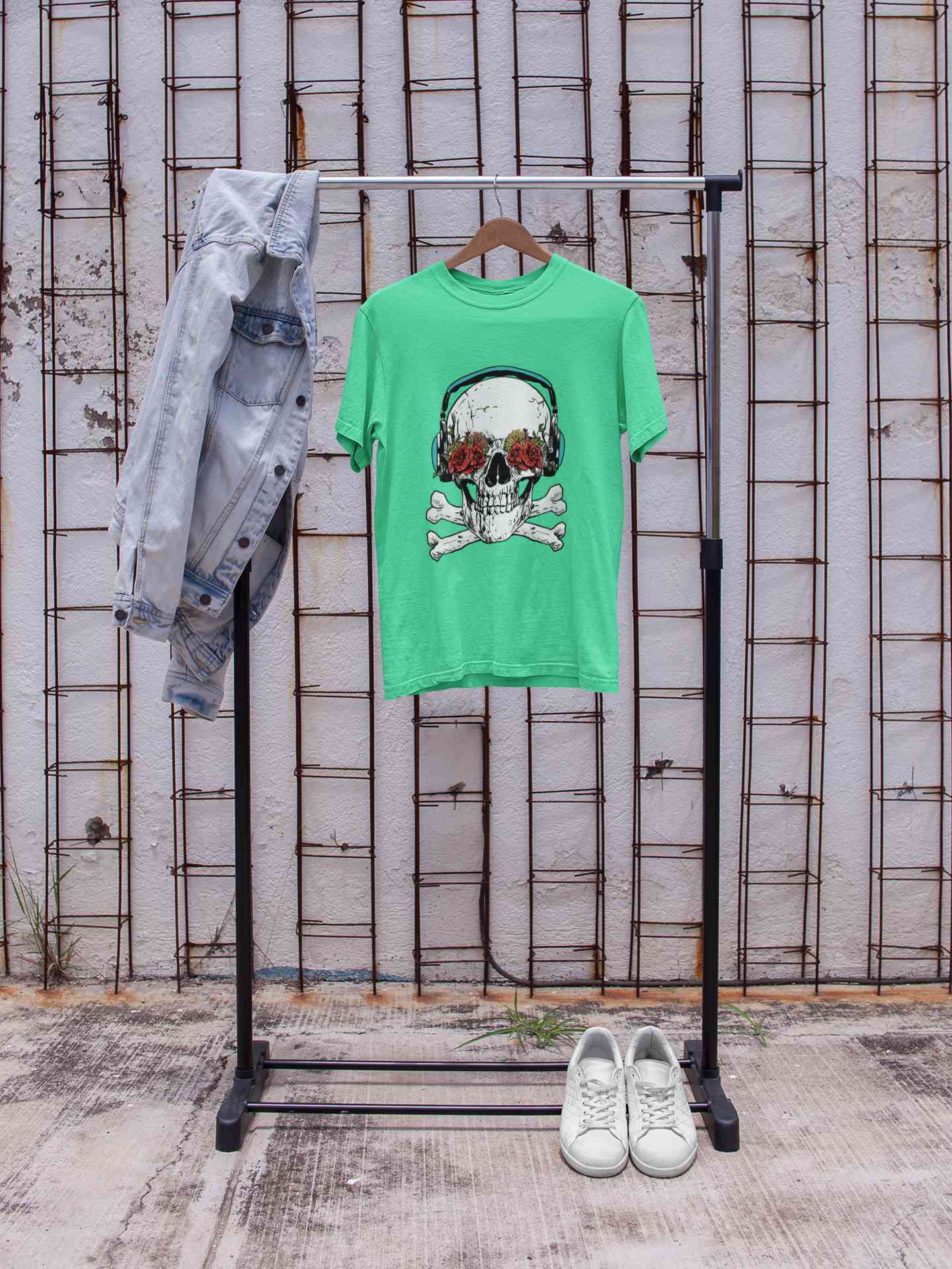 Cool Skull Mens Half Sleeves T-shirt- FunkyTeesClub