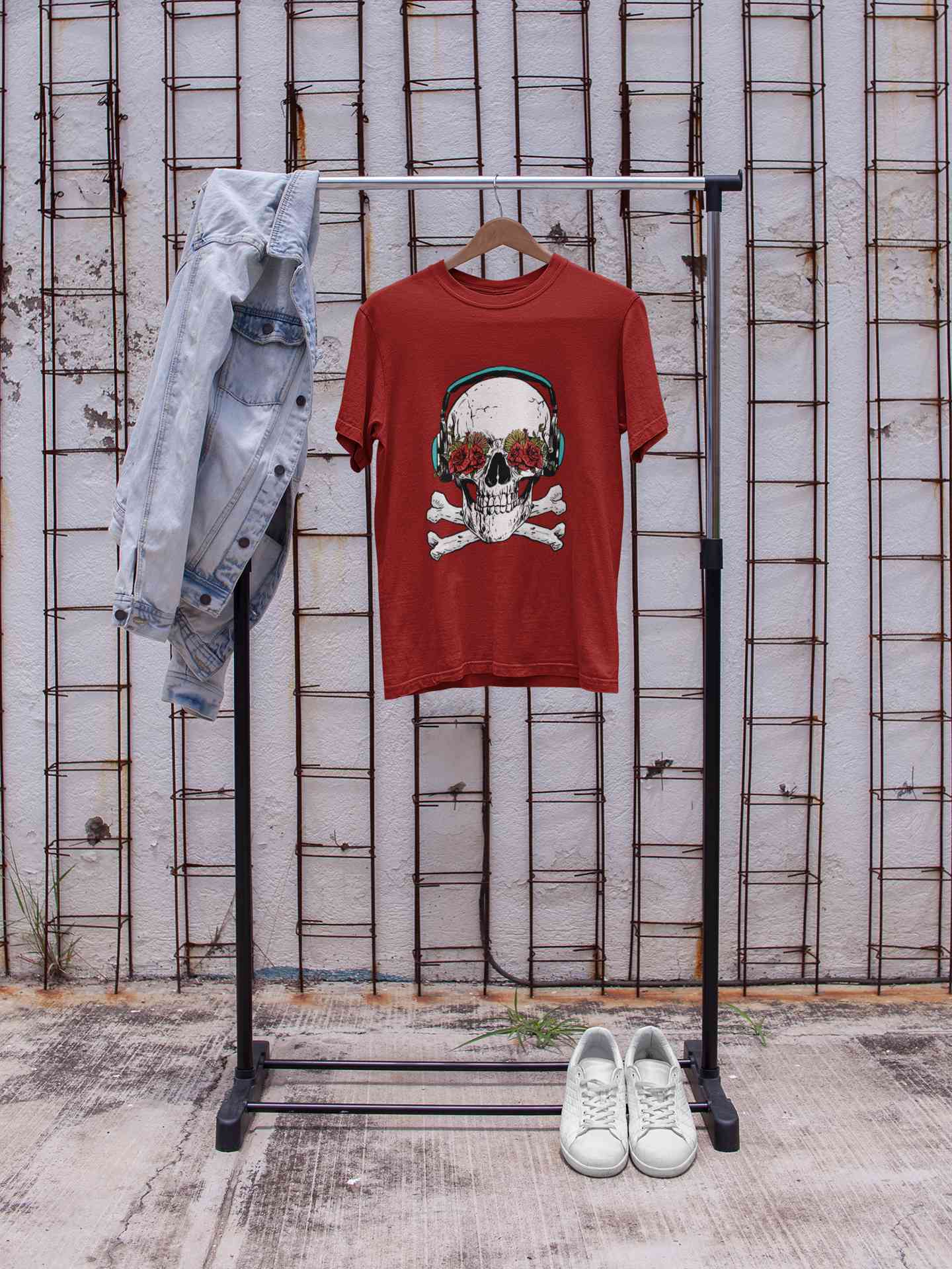 Cool Skull Mens Half Sleeves T-shirt- FunkyTeesClub