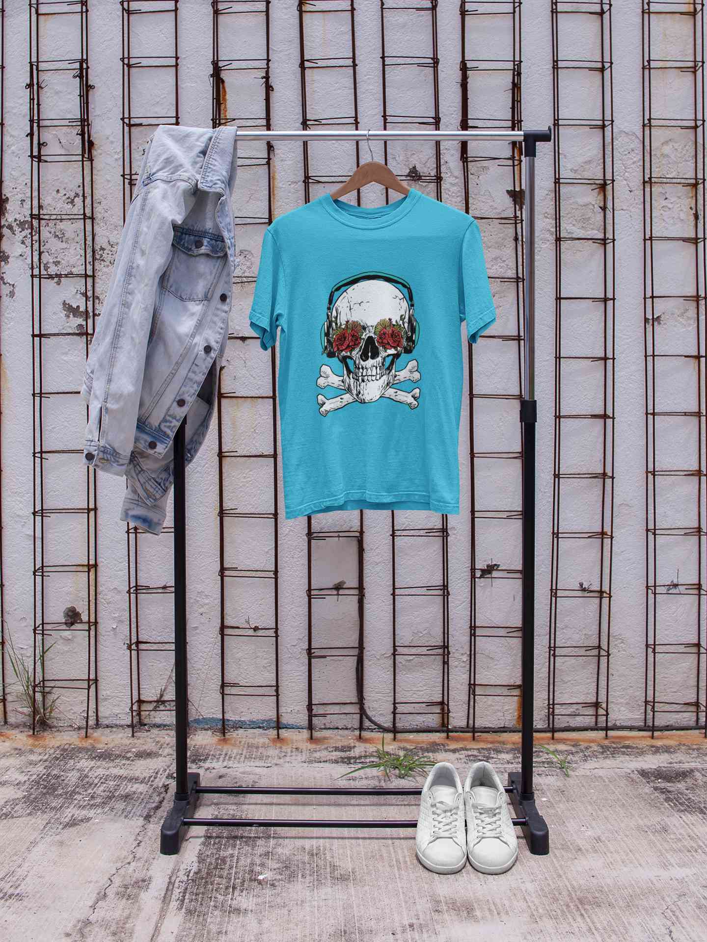 Cool Skull Mens Half Sleeves T-shirt- FunkyTeesClub