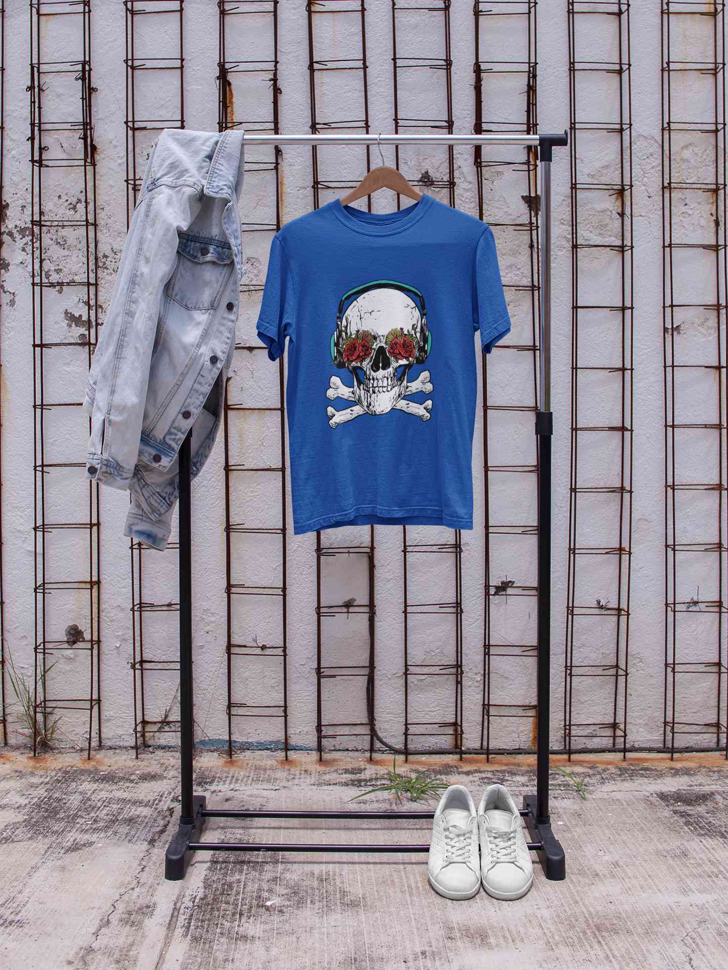 Cool Skull Mens Half Sleeves T-shirt- FunkyTeesClub