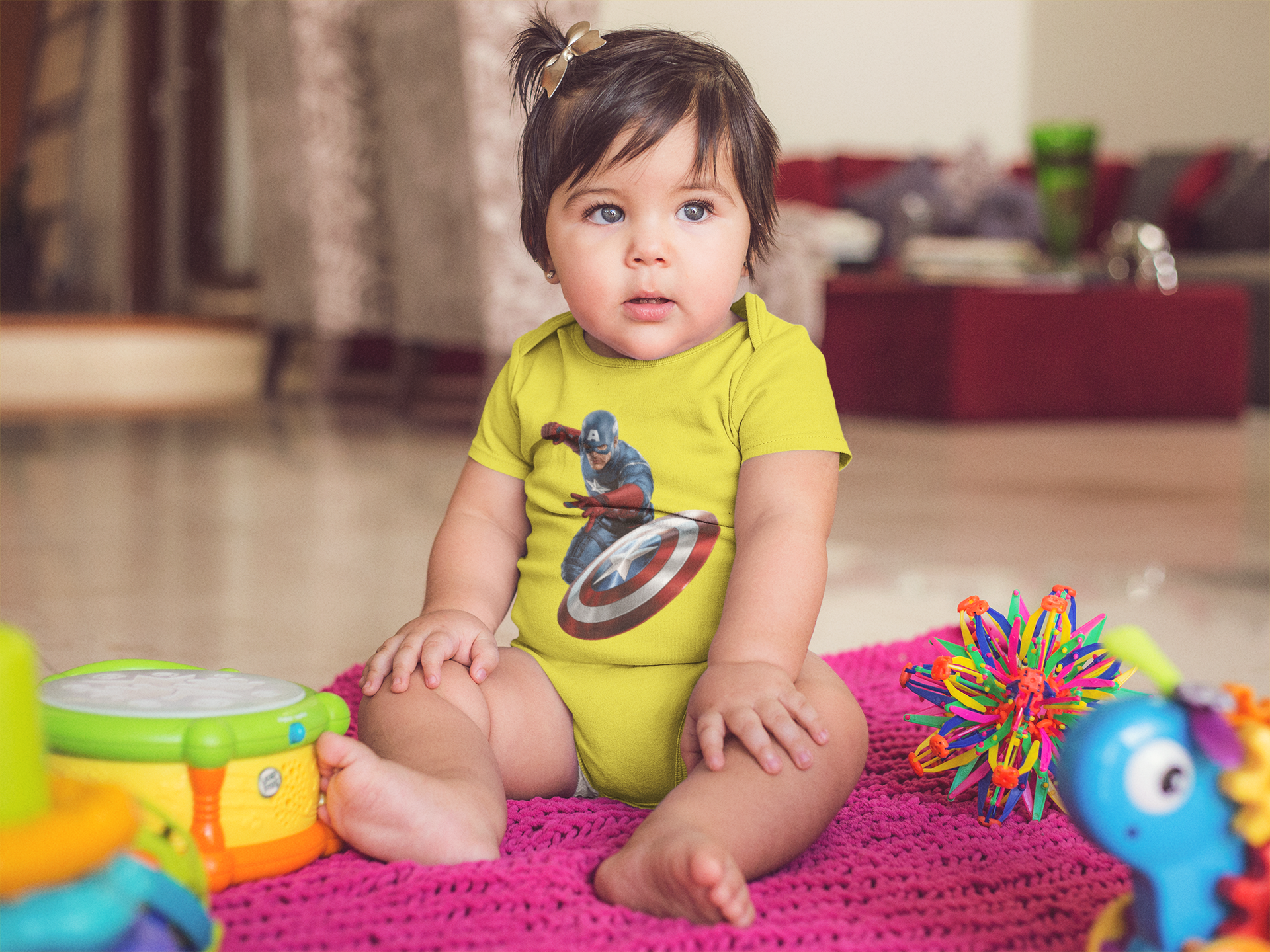 Superhero Cartoon Rompers for Baby Girl- FunkyTeesClub