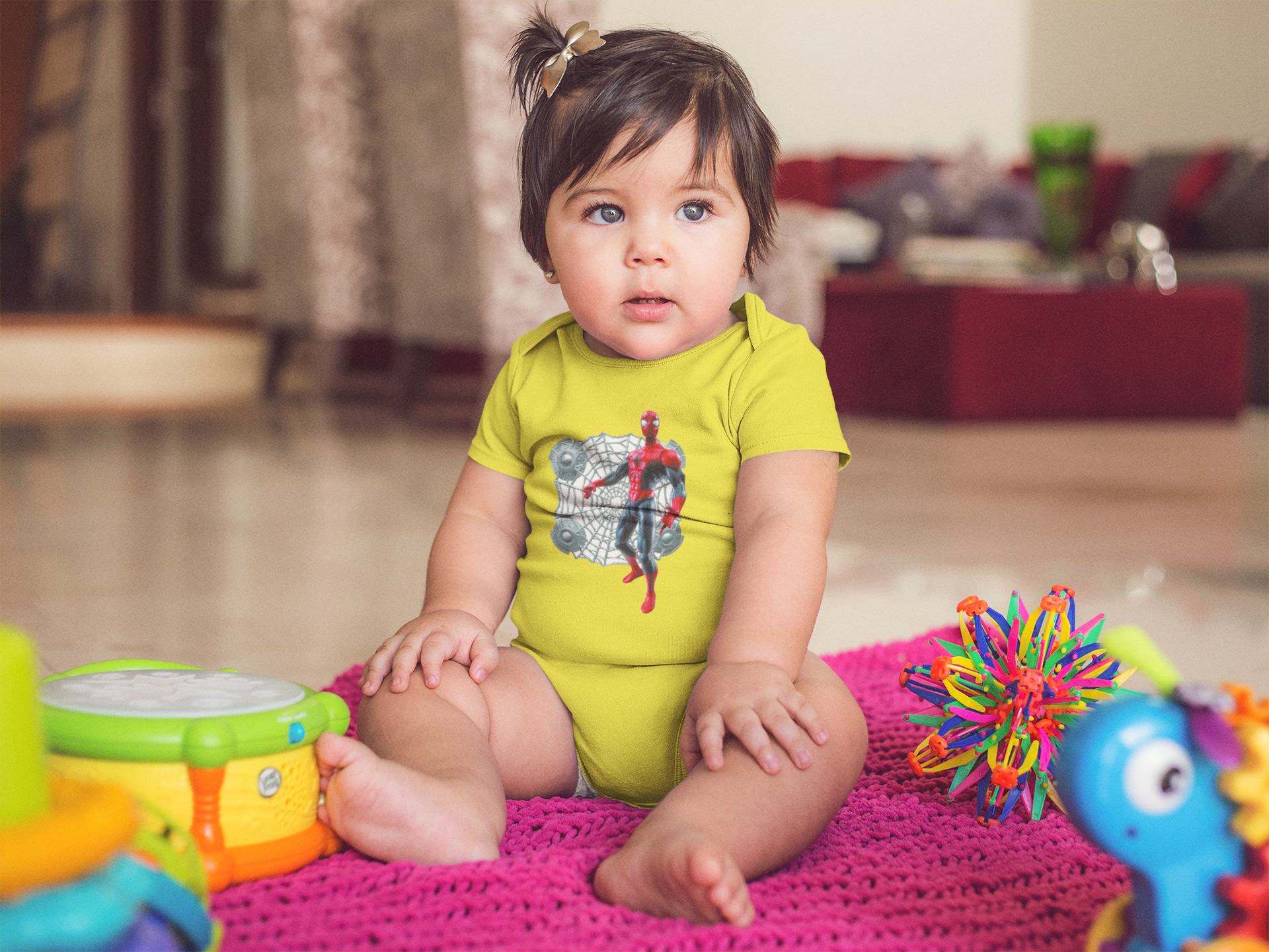 Superhero Cartoon Rompers for Baby Girl- FunkyTeesClub