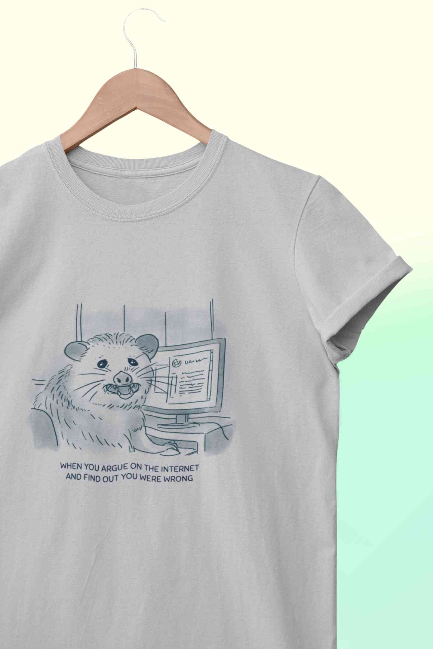 When You Argue On The Internet And Find Out You Were Wrong Funny Mens Half Sleeves T-shirt- FunkyTeesClub