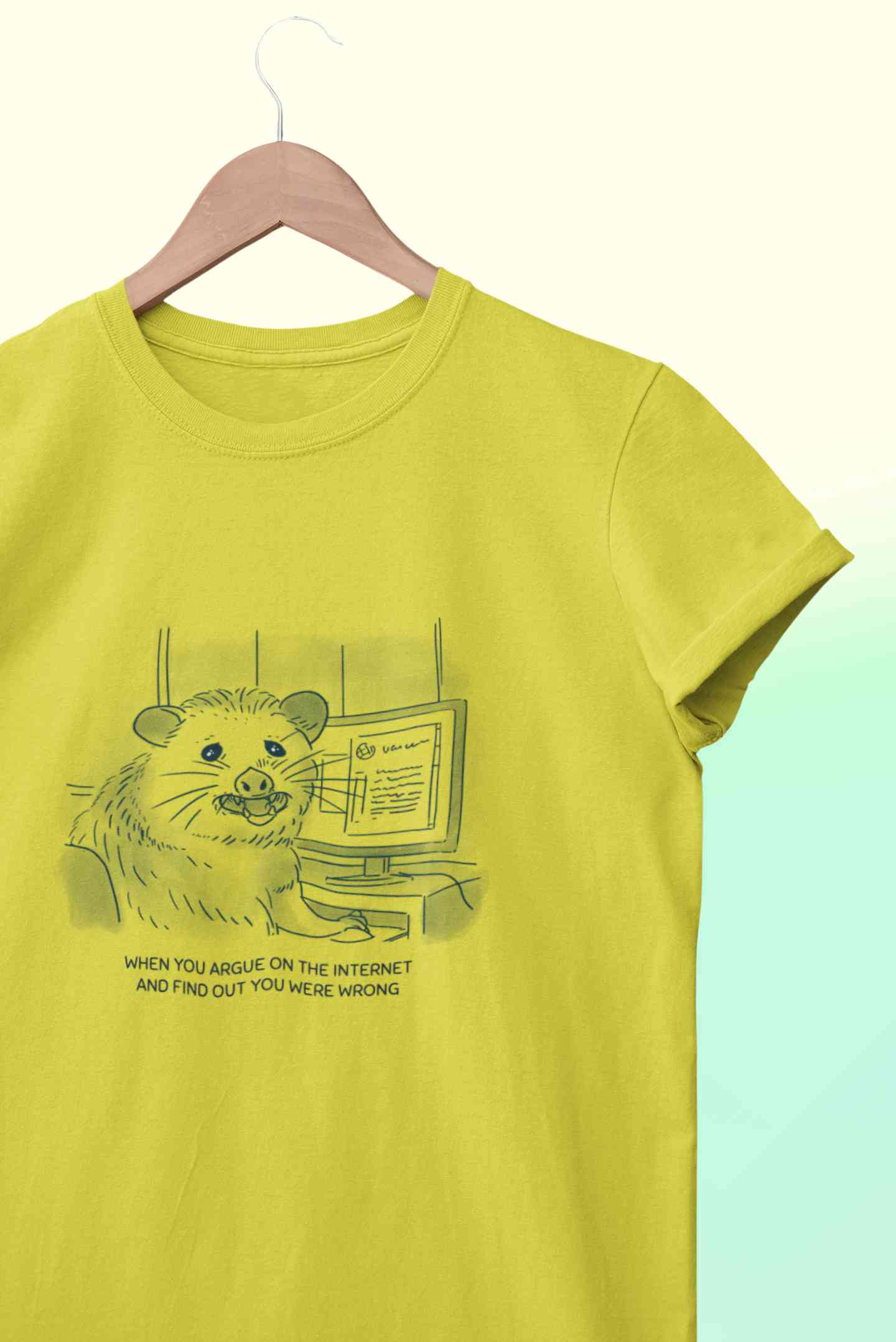 When You Argue On The Internet And Find Out You Were Wrong Funny Mens Half Sleeves T-shirt- FunkyTeesClub