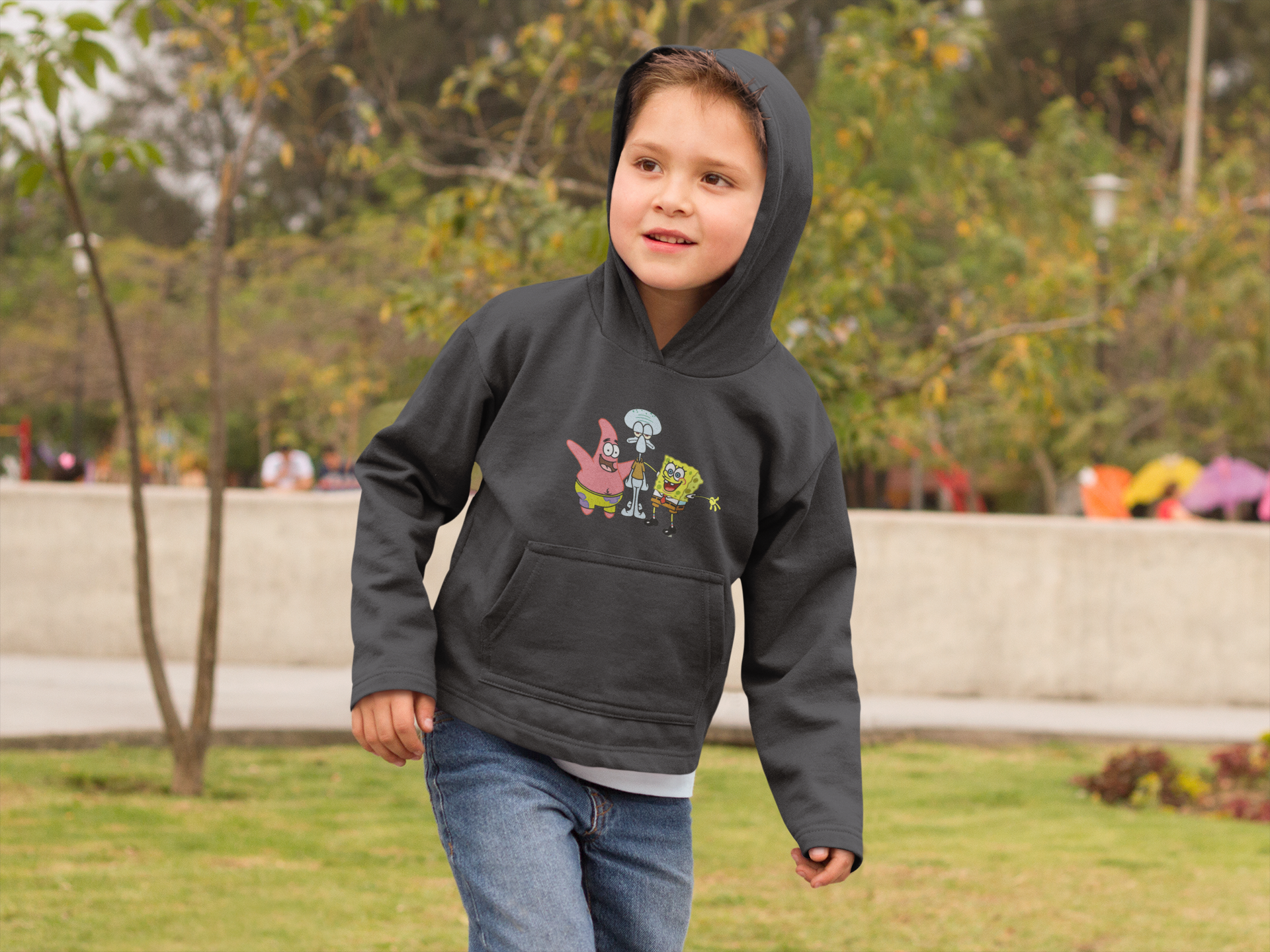 Cute Cartoon Boy Hoodies-FunkyTeesClub