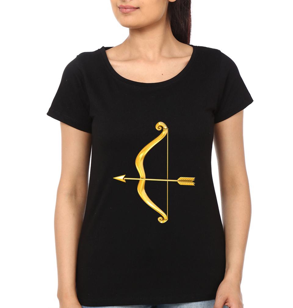 Heart Aerow Couple Half Sleeves T-Shirts -FunkyTees