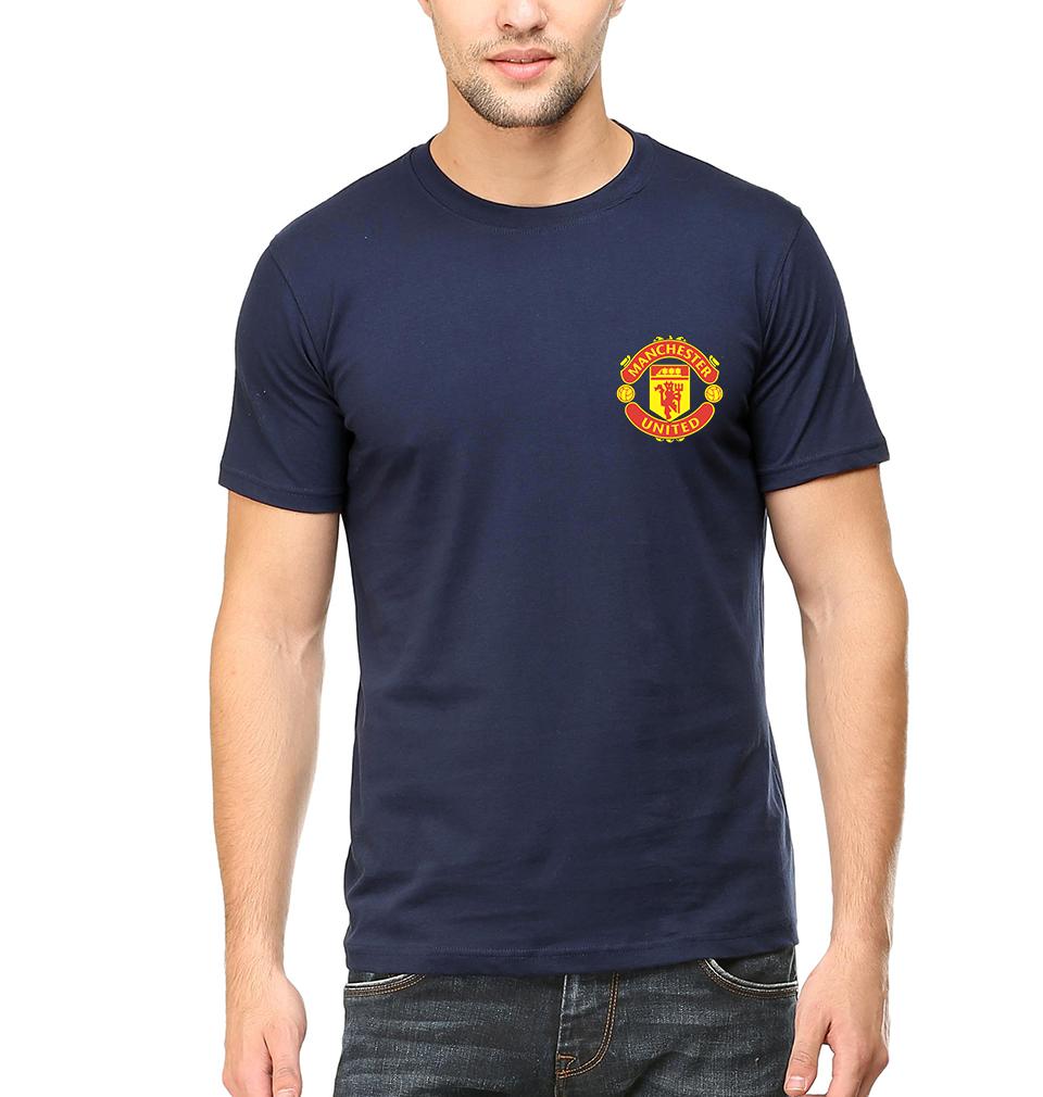 Manchester United Logo Men Half Sleeves T-Shirts-FunkyTeesClub