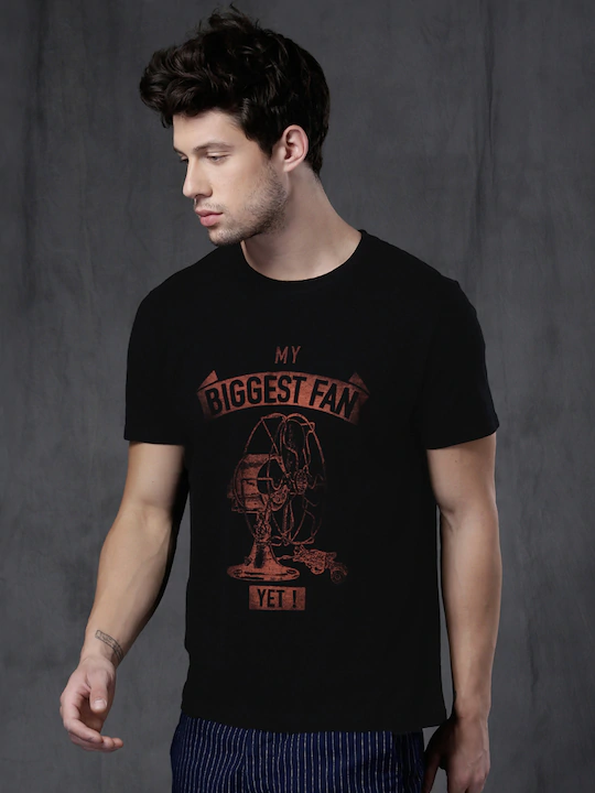 My Biggest Fan Yet Round Neck Mens Half Sleeves T-shirt- FunkyTeesClub