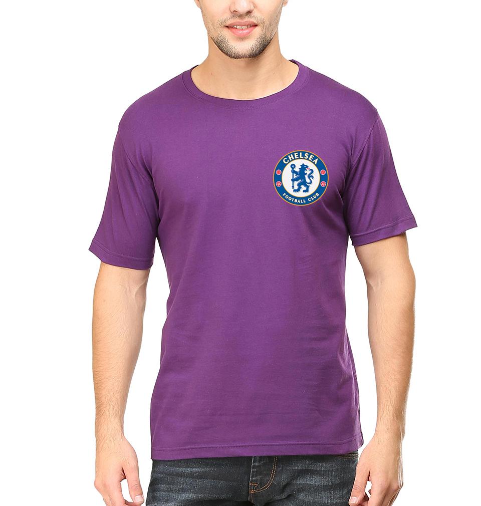 Chelsea Logo Men Half Sleeves T-Shirts-FunkyTeesClub